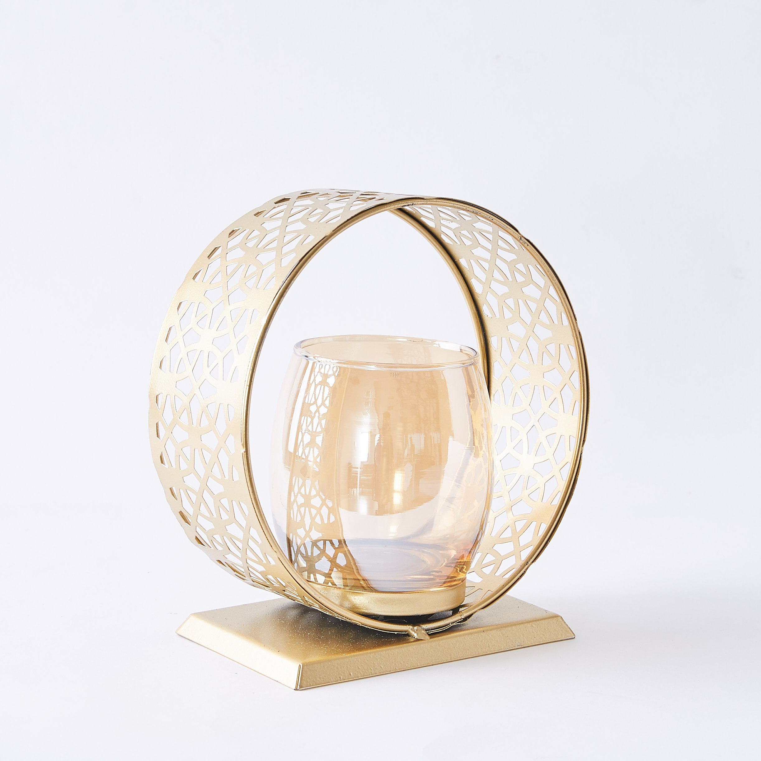 حامل شموع فردي مستدير بتفاصيل مفرّغة-hbxlivingroom-decorandaccessories-candleholders-image-4