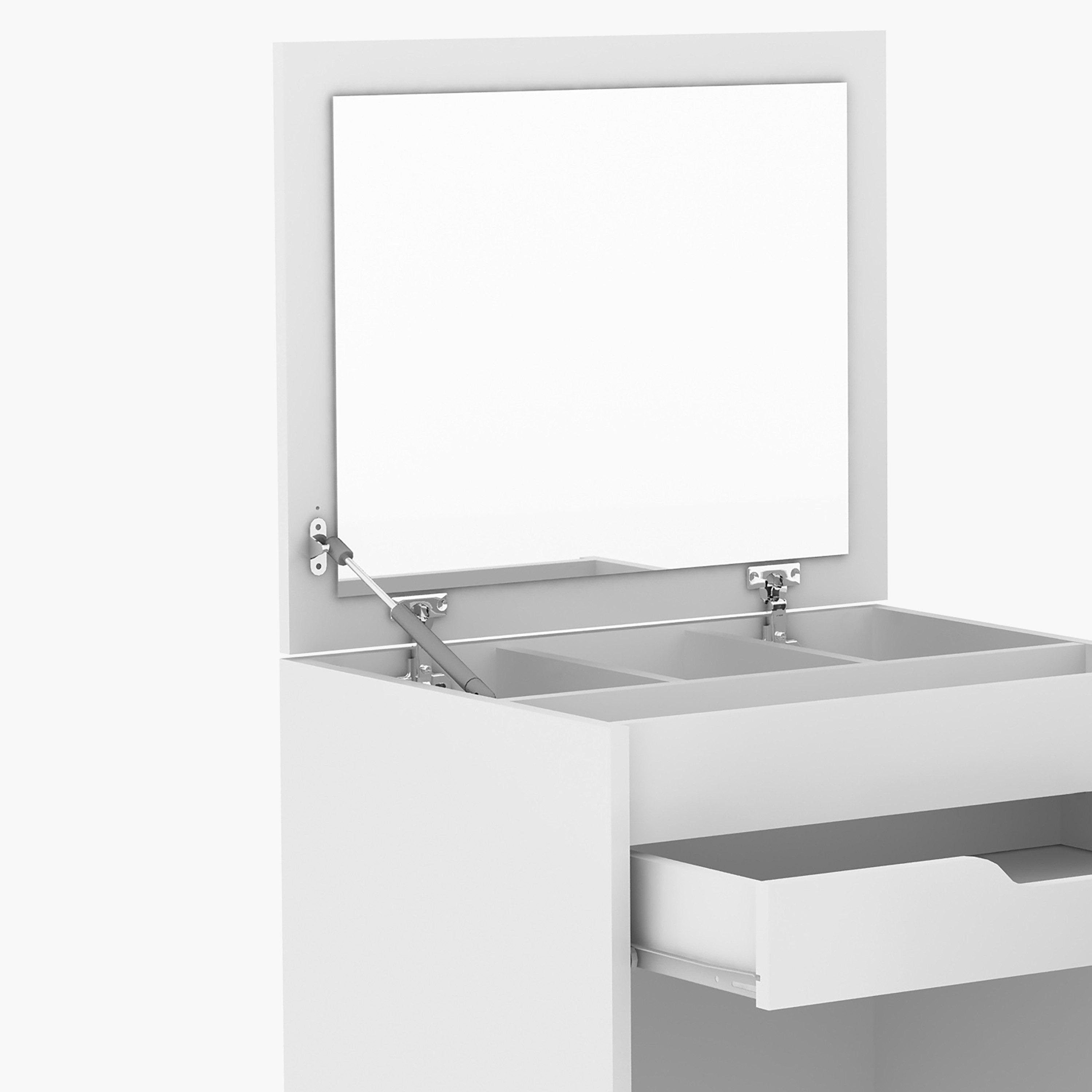 طاولة تزيين بدرج مع مرآة ومقعد - أوسلو كومباكت من موڤو-hbxfurniture-bedroom-dressersandmirrors-image-3