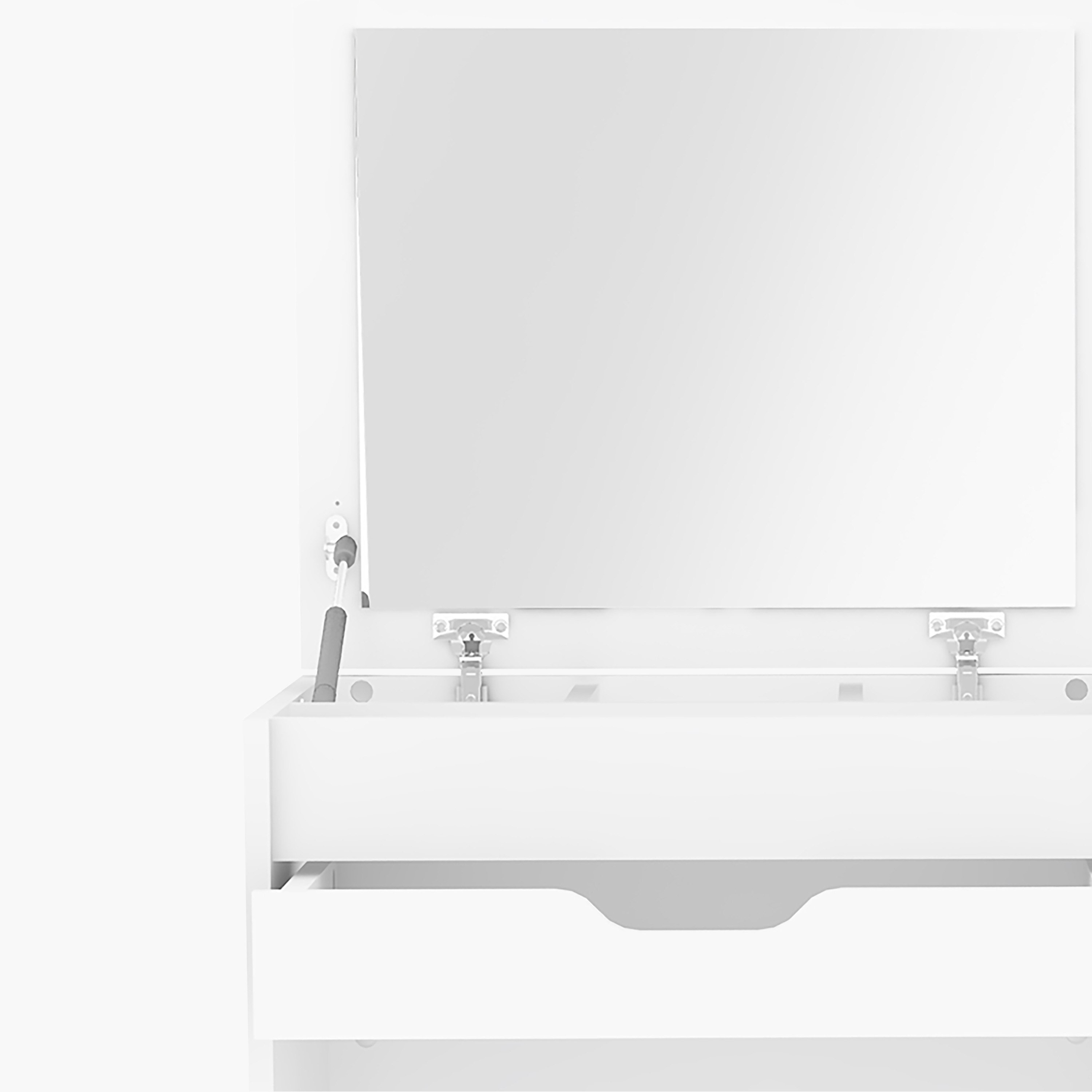 طاولة تزيين بدرج مع مرآة ومقعد - أوسلو كومباكت من موڤو-hbxfurniture-bedroom-dressersandmirrors-image-4