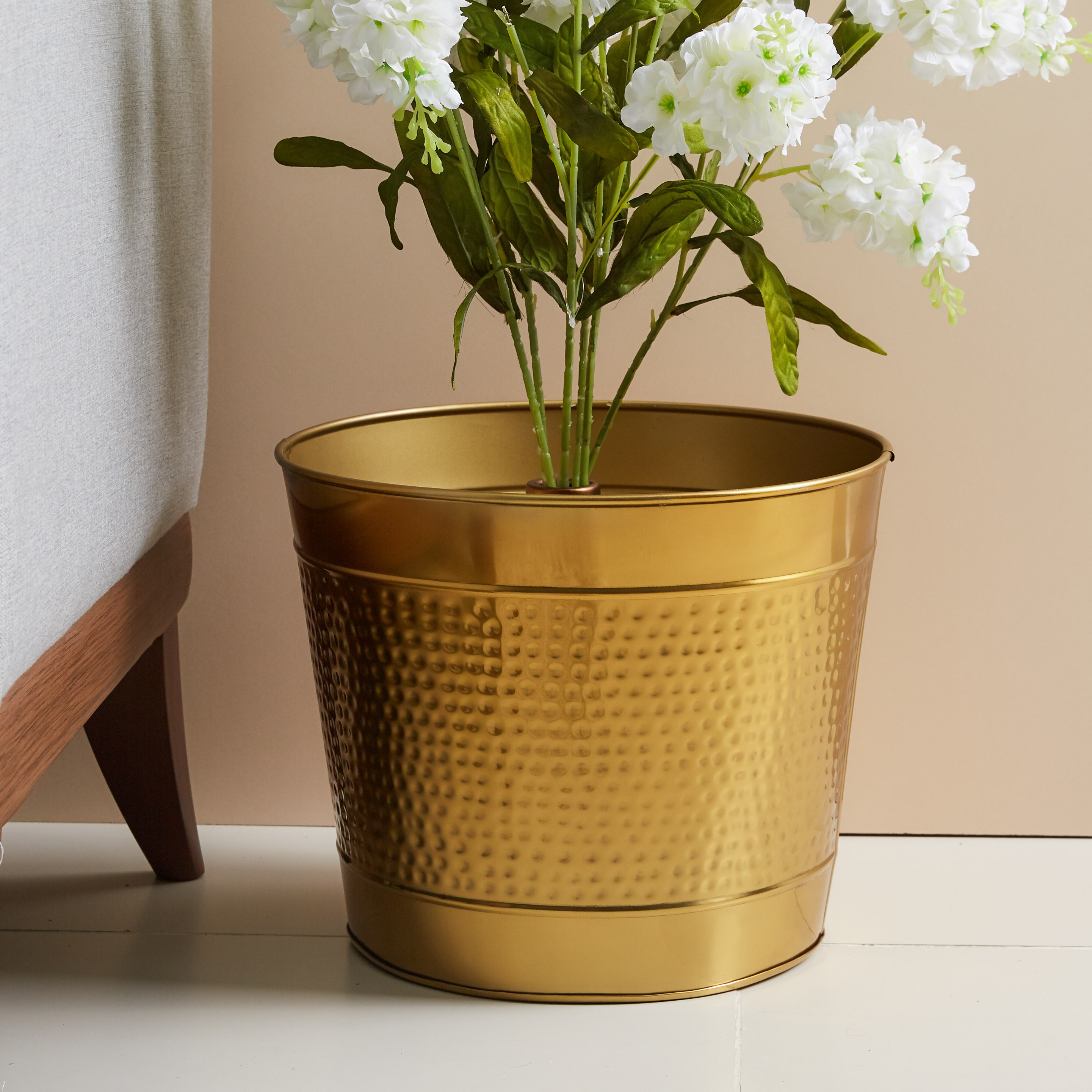 وعاء الزرع معدني مطروق - 30 سم-hbxdecorandfurnishings-homeaccessories-artificialflowersandplants-image-2