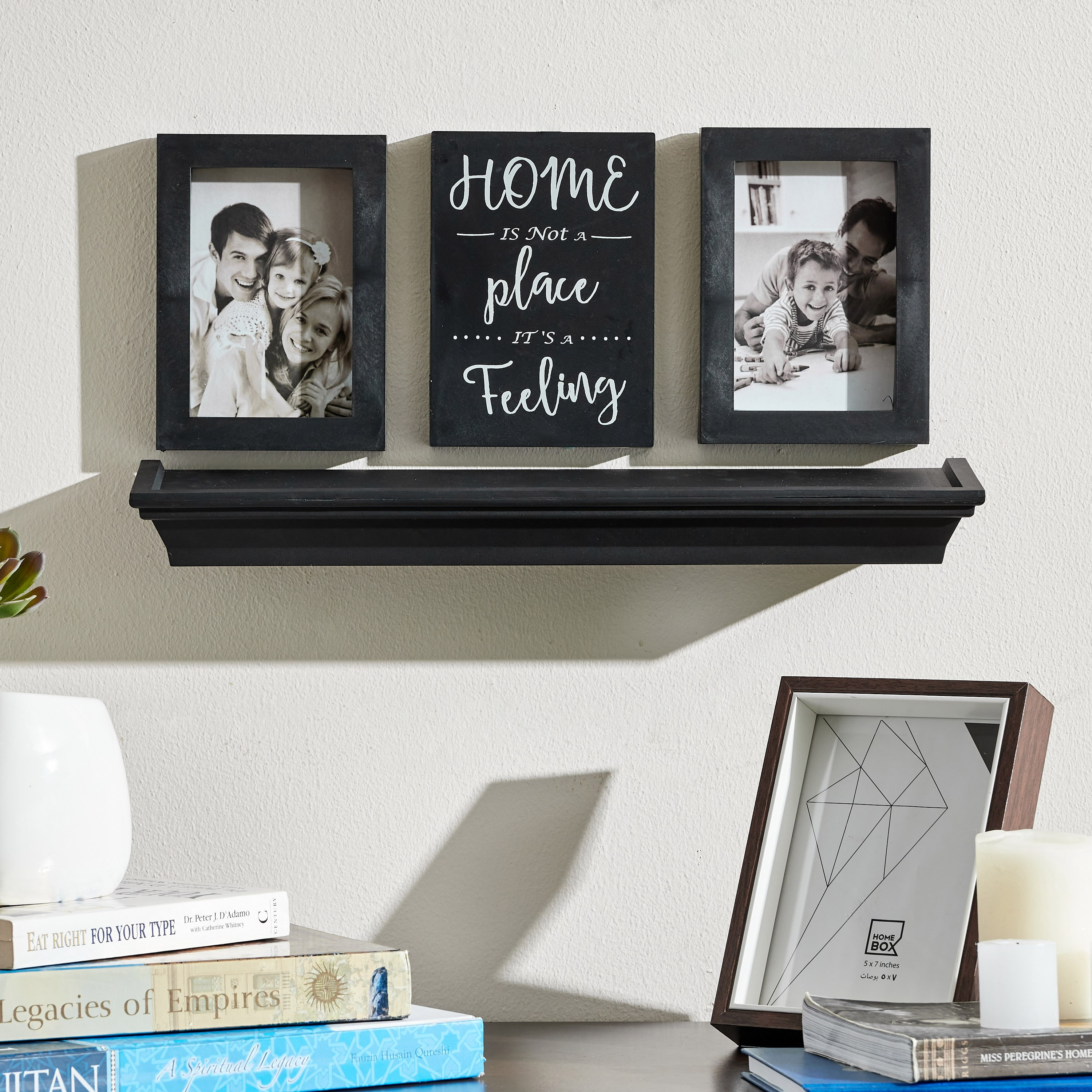 طقم براويز صور وزينة حائط ورف 4 قطع من ماتيلدا-hbxfurniture-mediaunitsandstorage-wallshelves-image-1