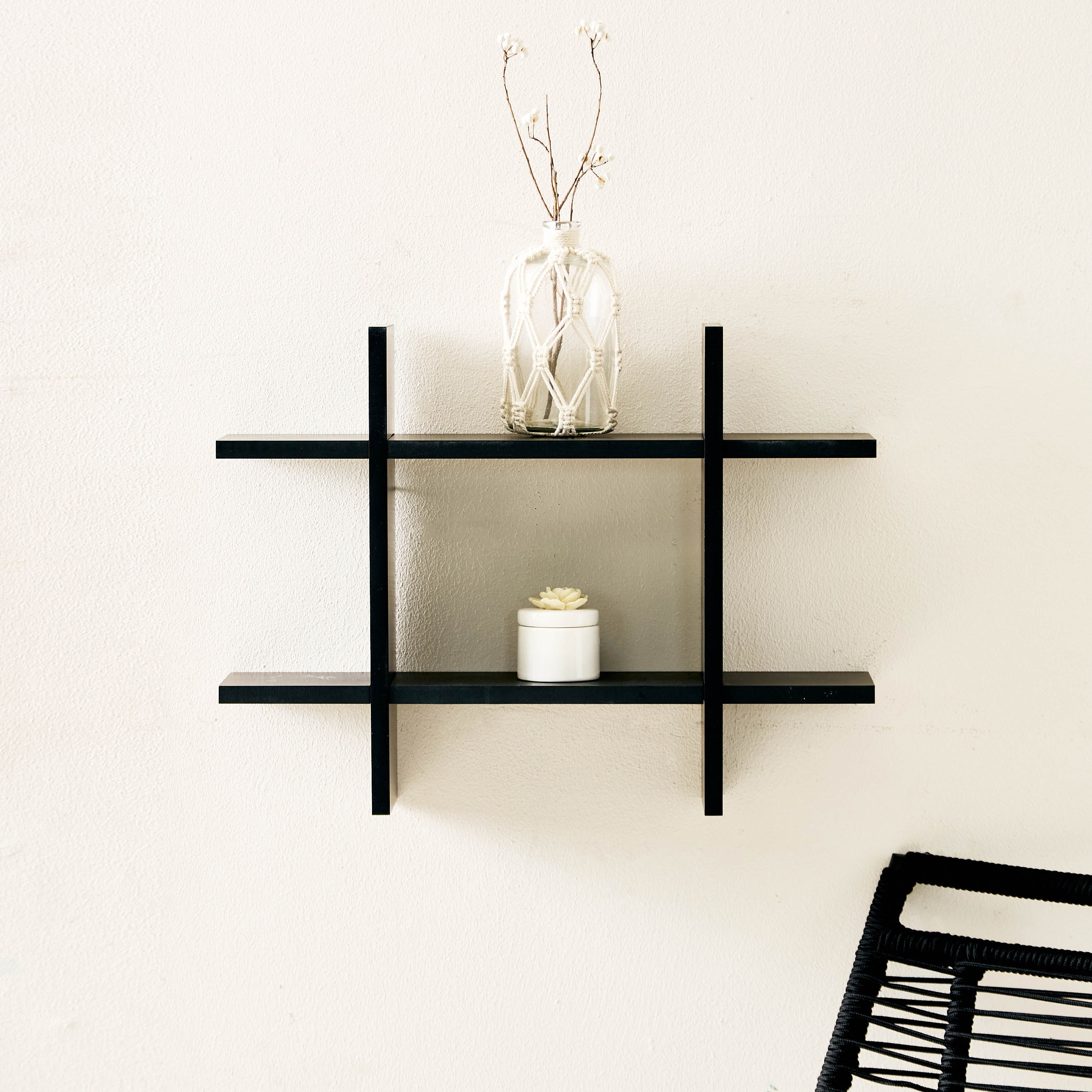 Hashtag Shaped Shelf-hbxfurniture-mediaunitsandstorage-wallshelves-image-1