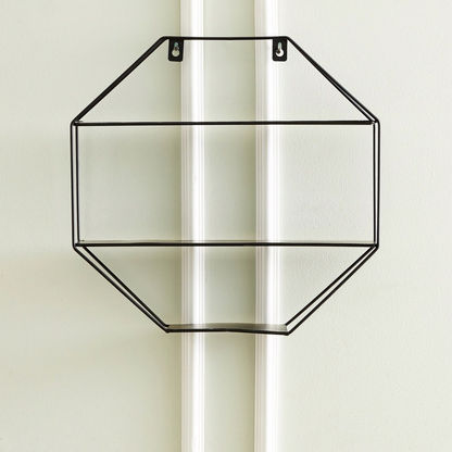 Urban Octagon 3-Tier Metal Shelf - 40x40x10 cms