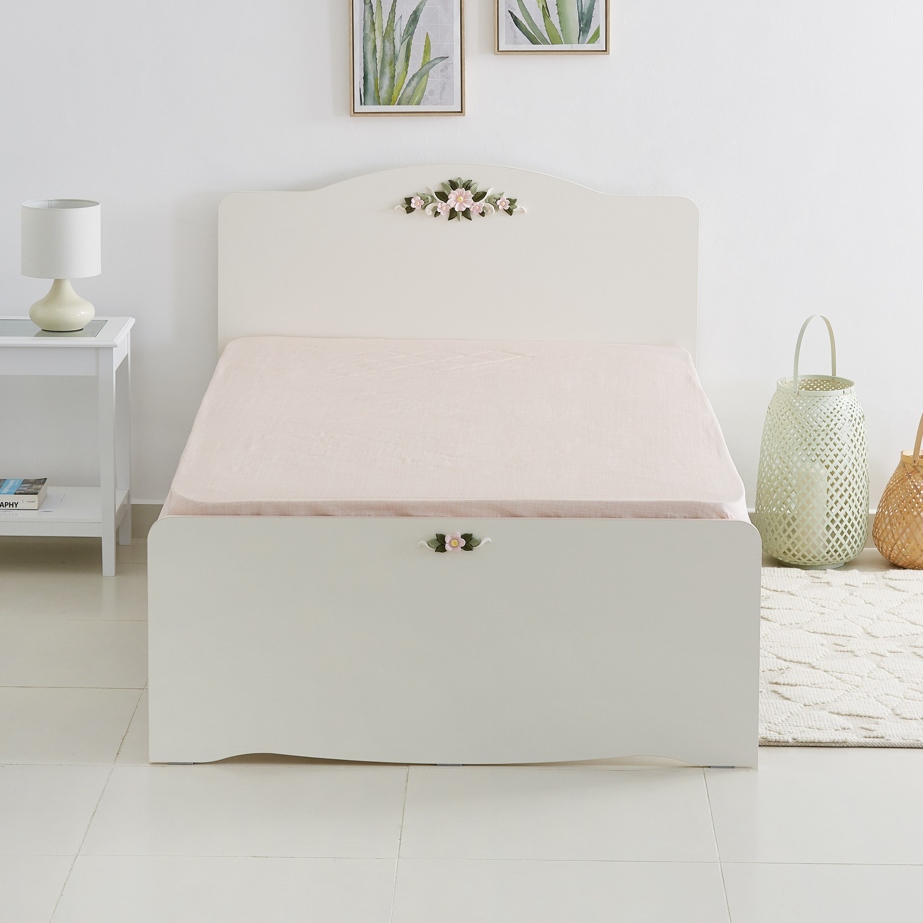شرشف مطّاطي مزدوج من روزيلّا - 120×200 سم-hbxhomeware-hbxbedroom-image-1