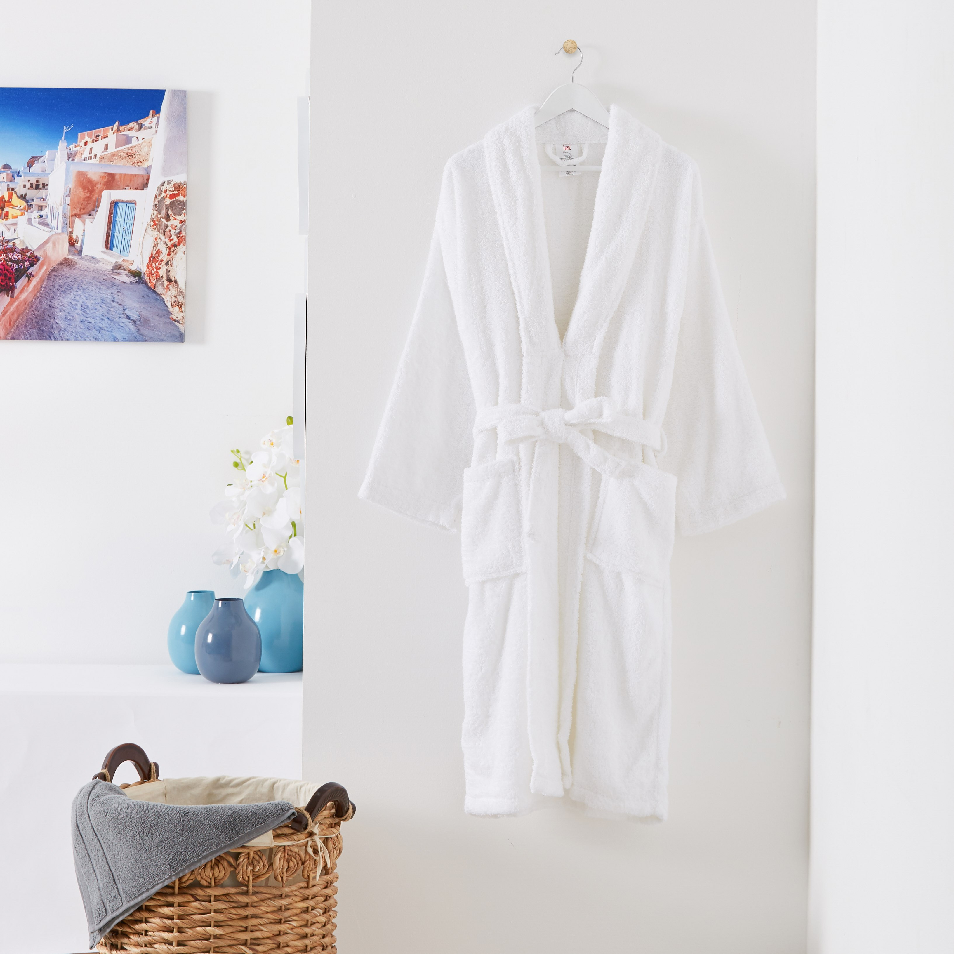 روب حمّام منسدل للبالغين من إسنشيال - كبير-hbxbathroom-bathroomtextiles-image-1