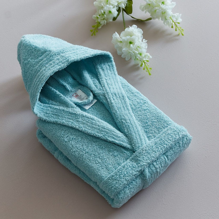 Essential Kids Cotton Bathrobe with Hood - Medium-Towels-image-0