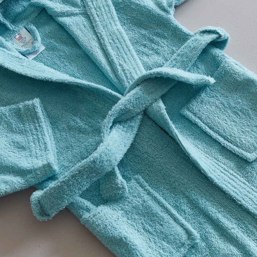 Essential Kids Cotton Bathrobe with Hood - Medium-Towels-image-2