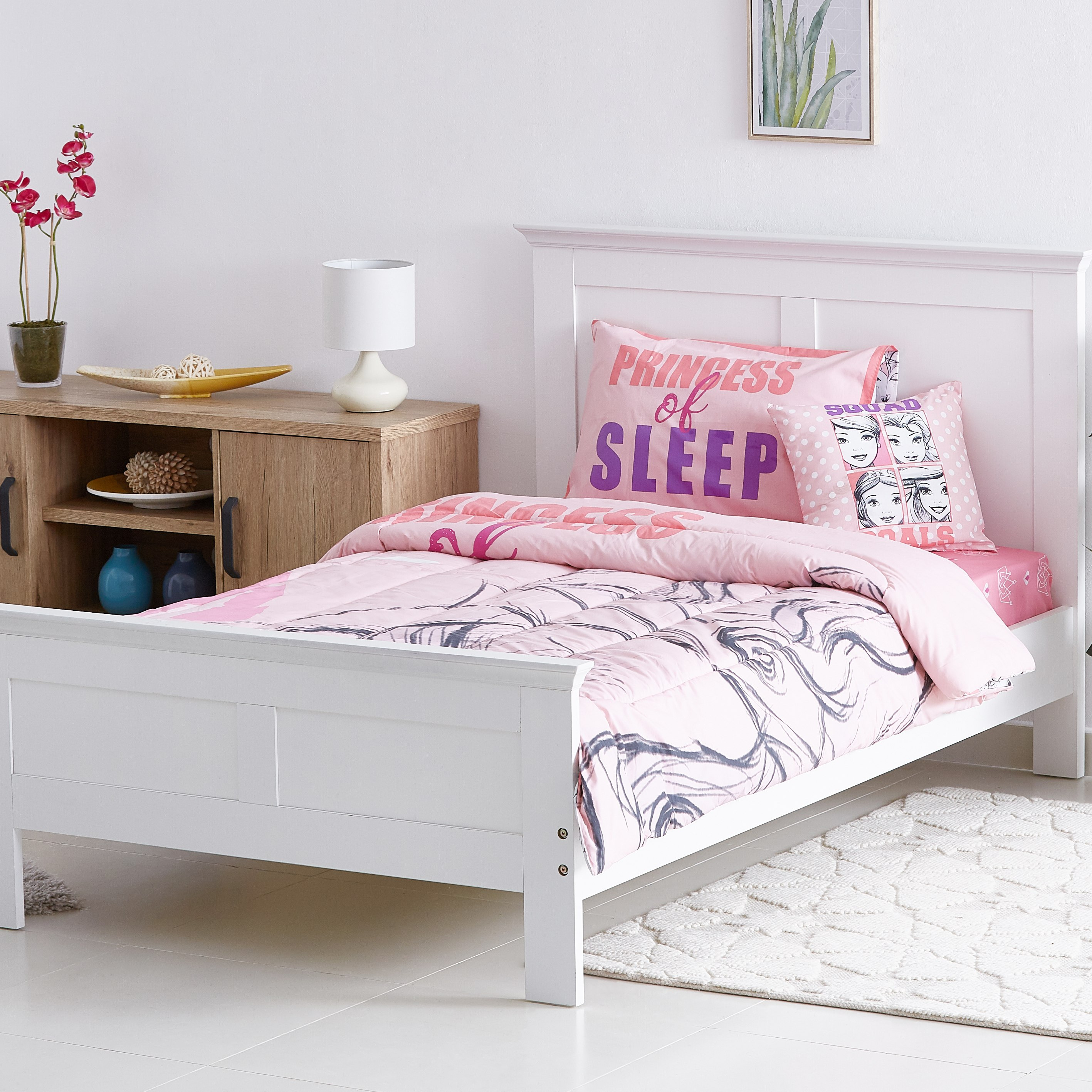 طقم ألحفة وبياضات بطبعات برنسيس رقمية 4 قطع- 165X230 سم-hbxhomeware-hbxkidsandyouth-image-1
