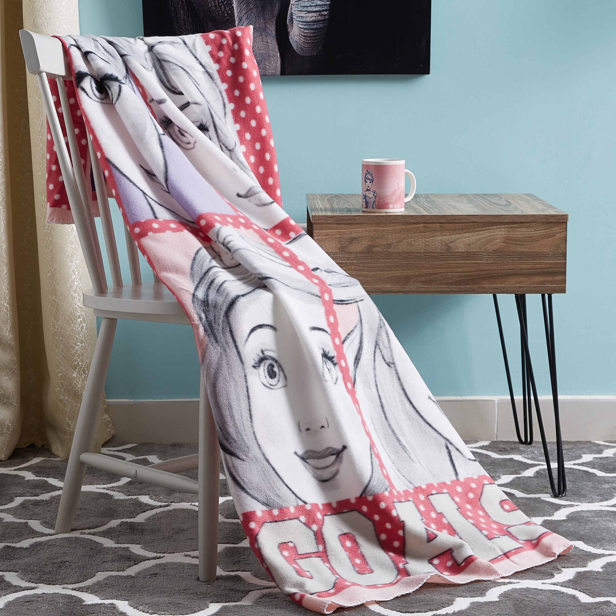 Printed Princess Polar Fleece Blanket and Mug-hbxhomeware-hbxkidsandyouth-image-1