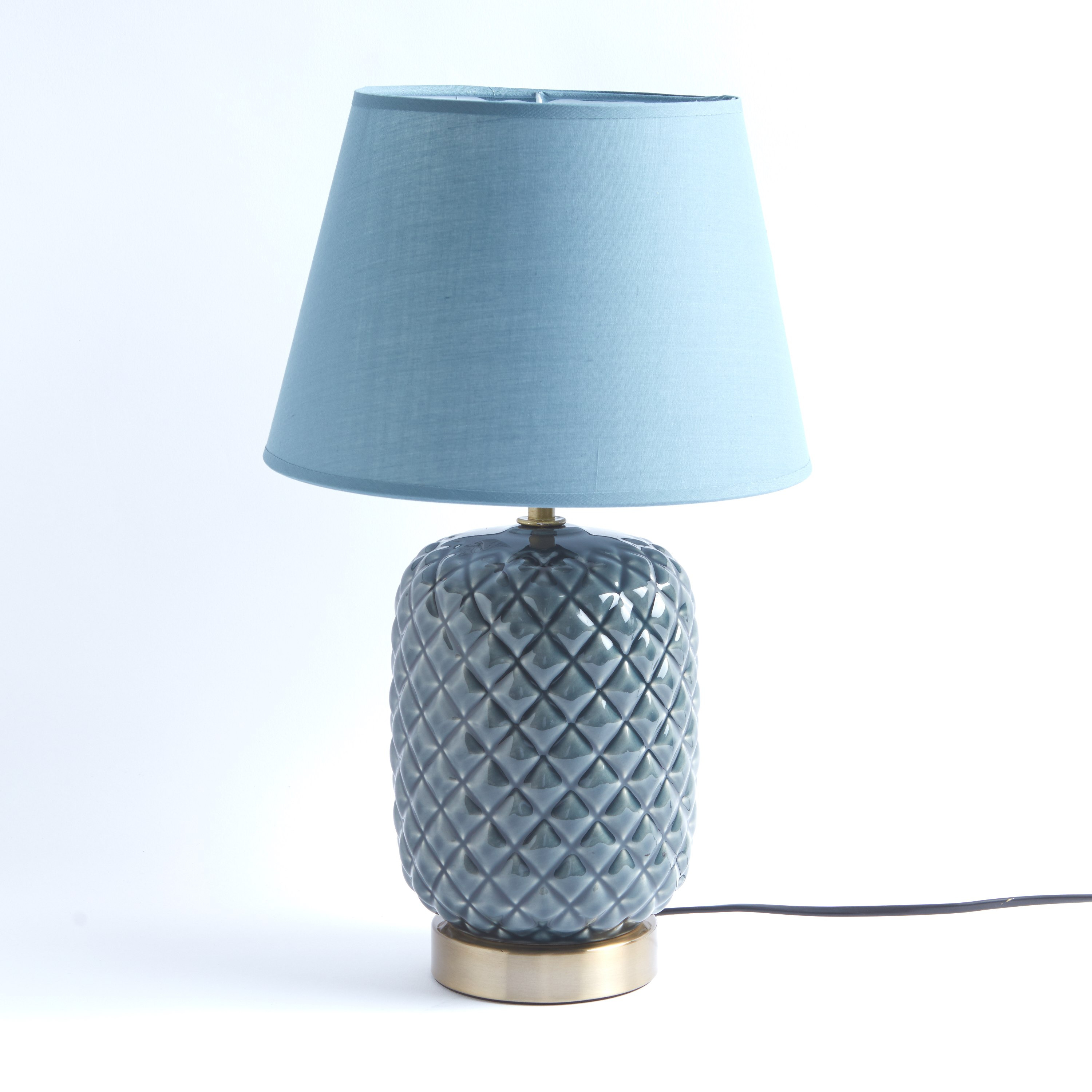 مصباح طاولة سيراميك بقاعدة بارزة الملمس من بيرل- 42 سم-hbxlivingroom-lighting-tablelamps-image-5
