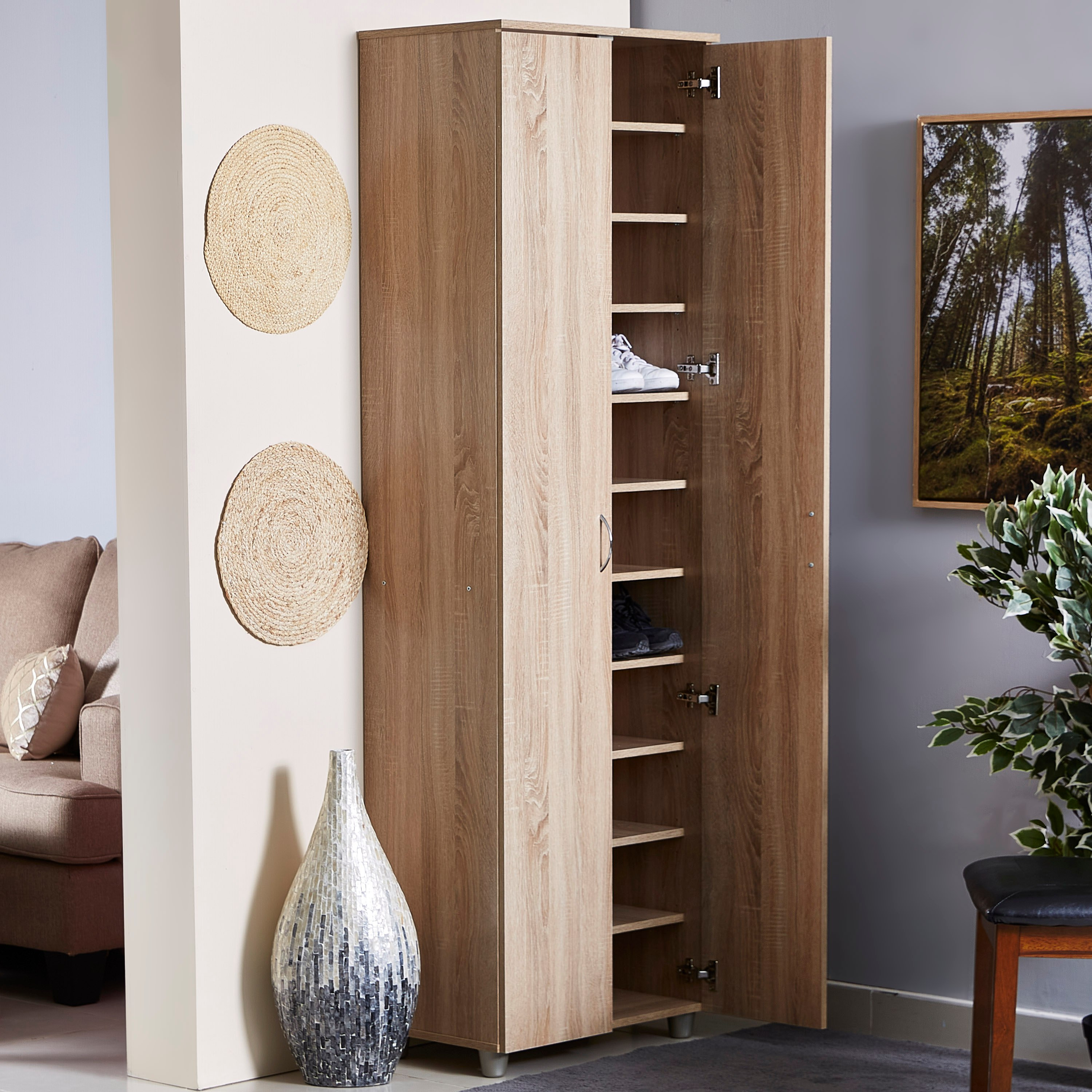 خزانة أحذية طويلة ببابين لـ 33 زوجًا من كابري-hbxbedroom-shoecabinetsandracks-image-2