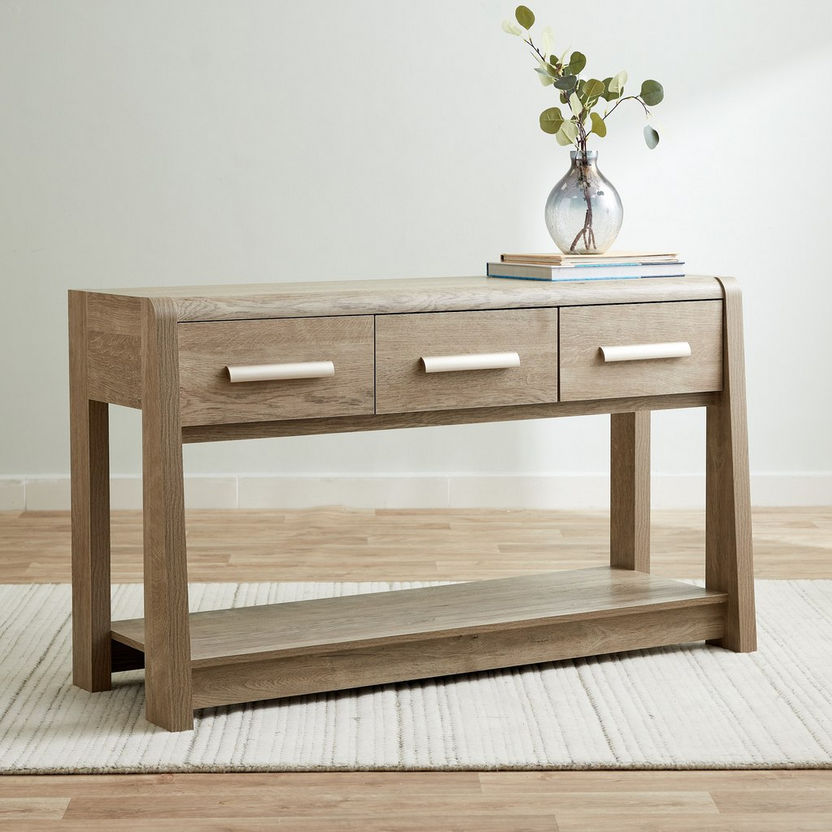 Curvy 3-Drawer Sofa Table-Console Tables-image-0