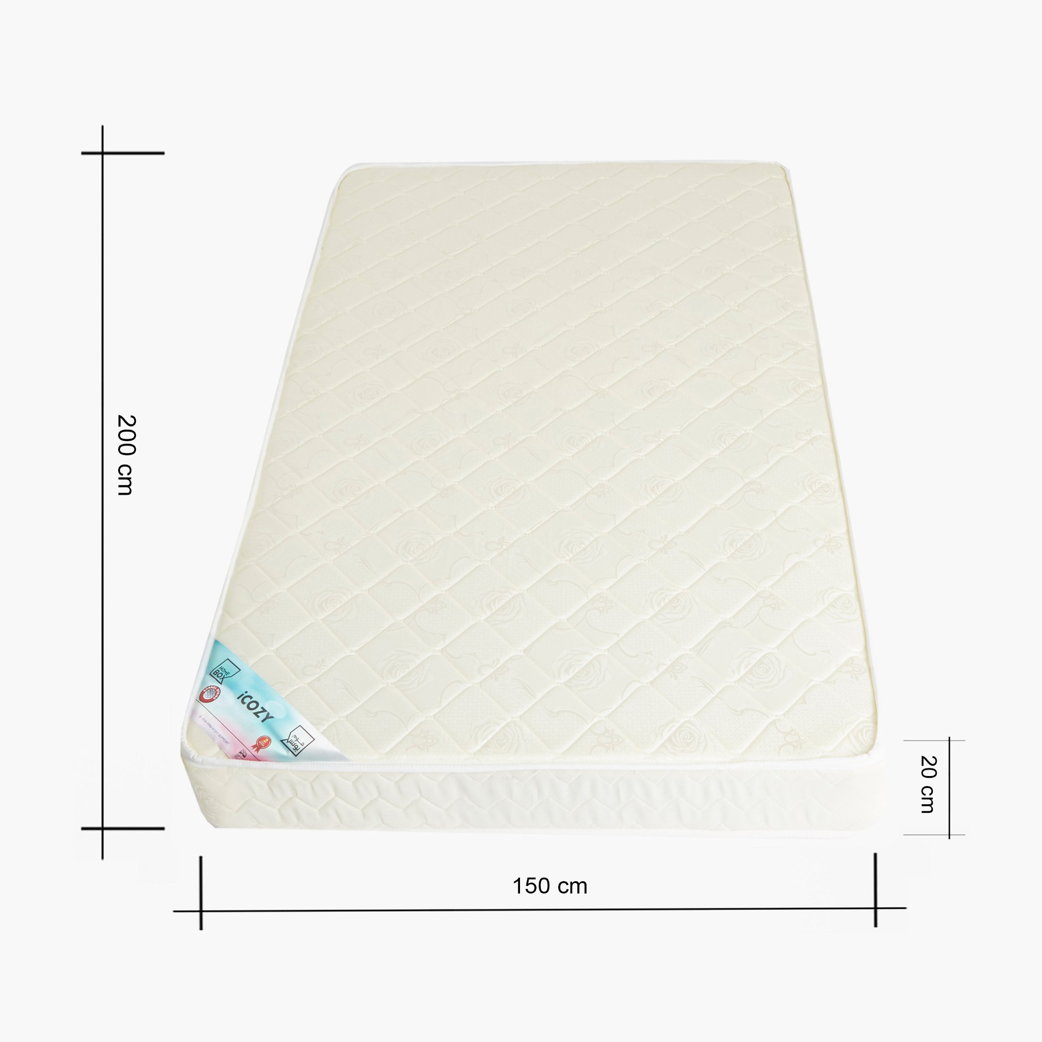 مرتبة كوين بنوابض حلزونية من آي كوزي - 150x200x20 سم-hbxbedroom-mattresses-queen-image-6