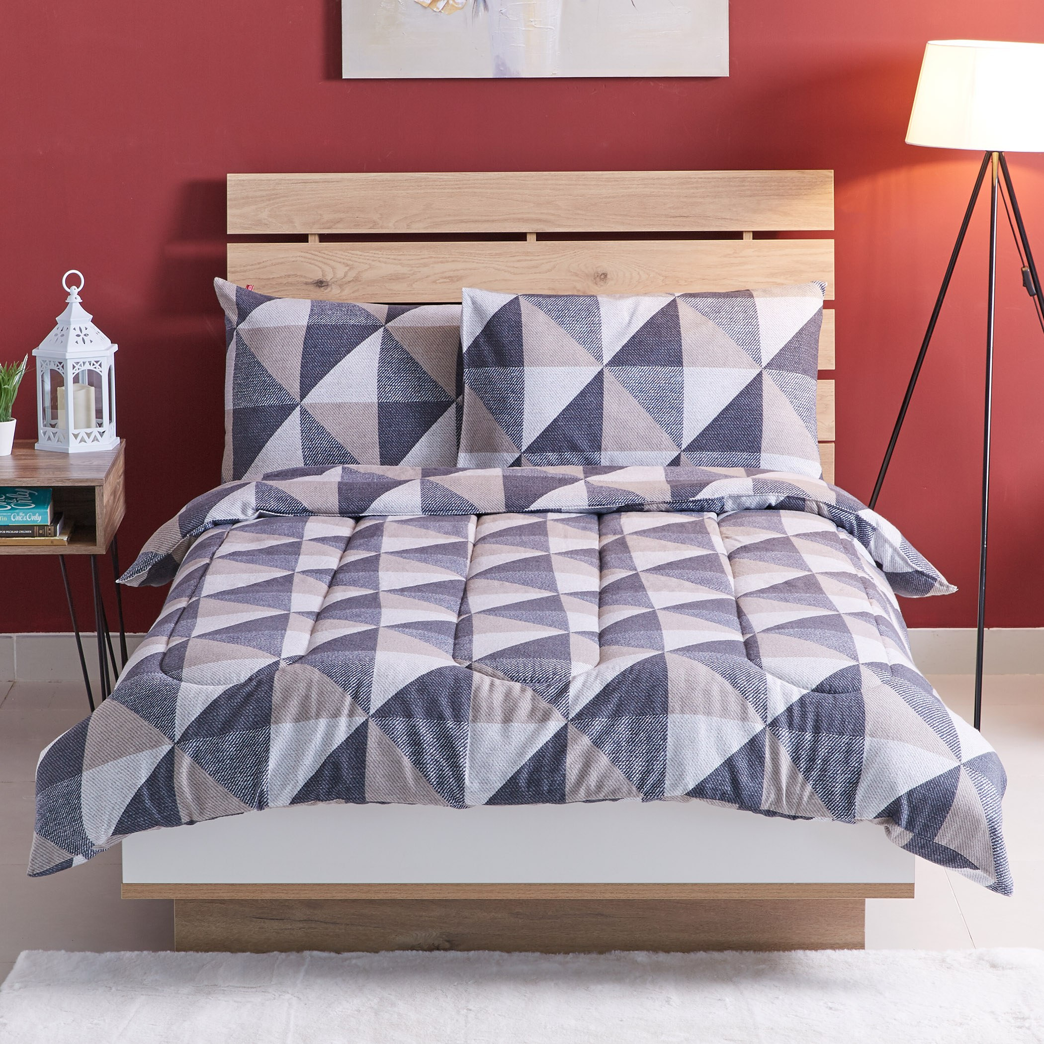 طقم أغطية لحاف ووسائد مزودج فلانيل 3 قطع من ستيرز- 160x220 سم-hbxkidsandyouth-beddingandfurnishings-comfortersets-image-2