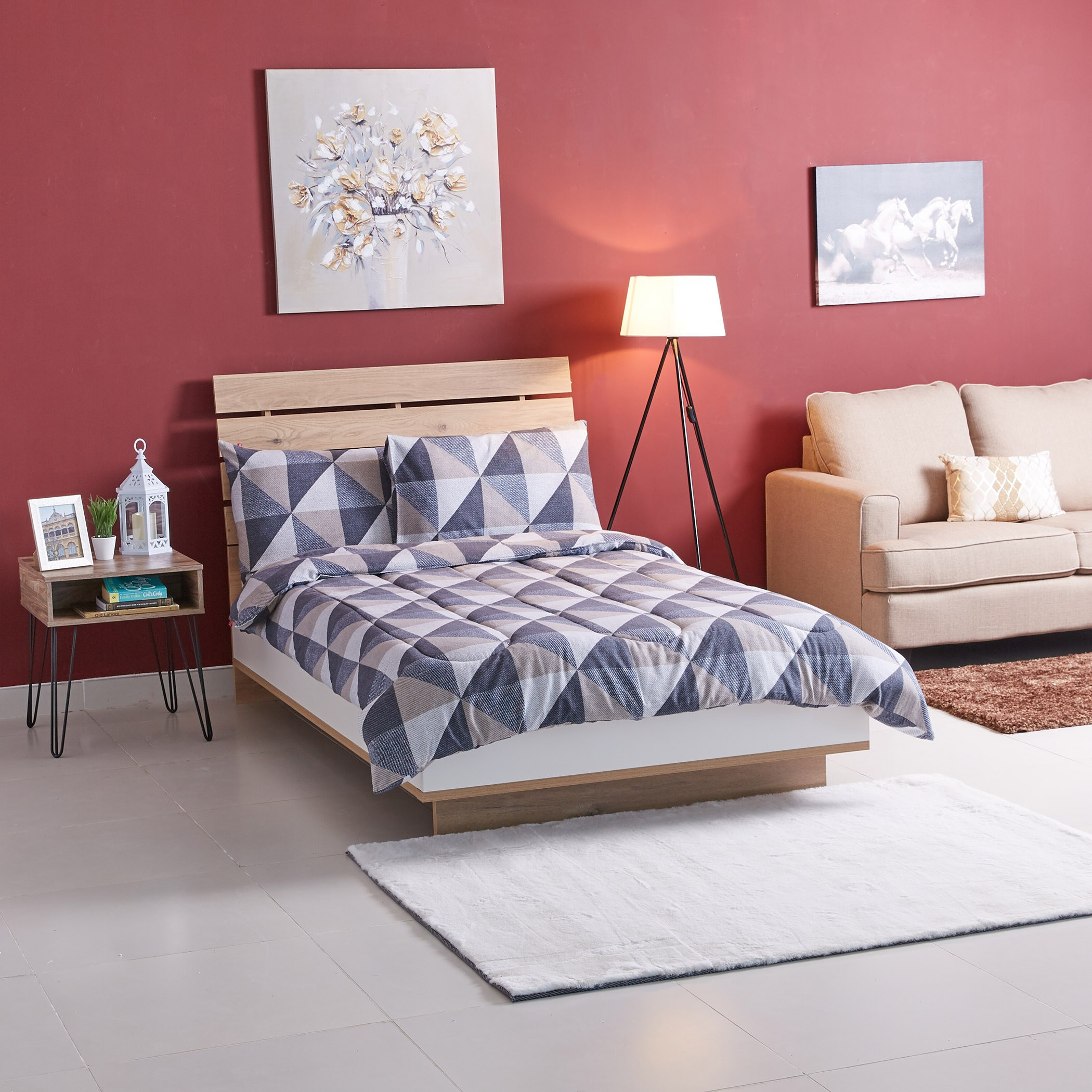 طقم أغطية لحاف ووسائد مزودج فلانيل 3 قطع من ستيرز- 160x220 سم-hbxkidsandyouth-beddingandfurnishings-comfortersets-image-6