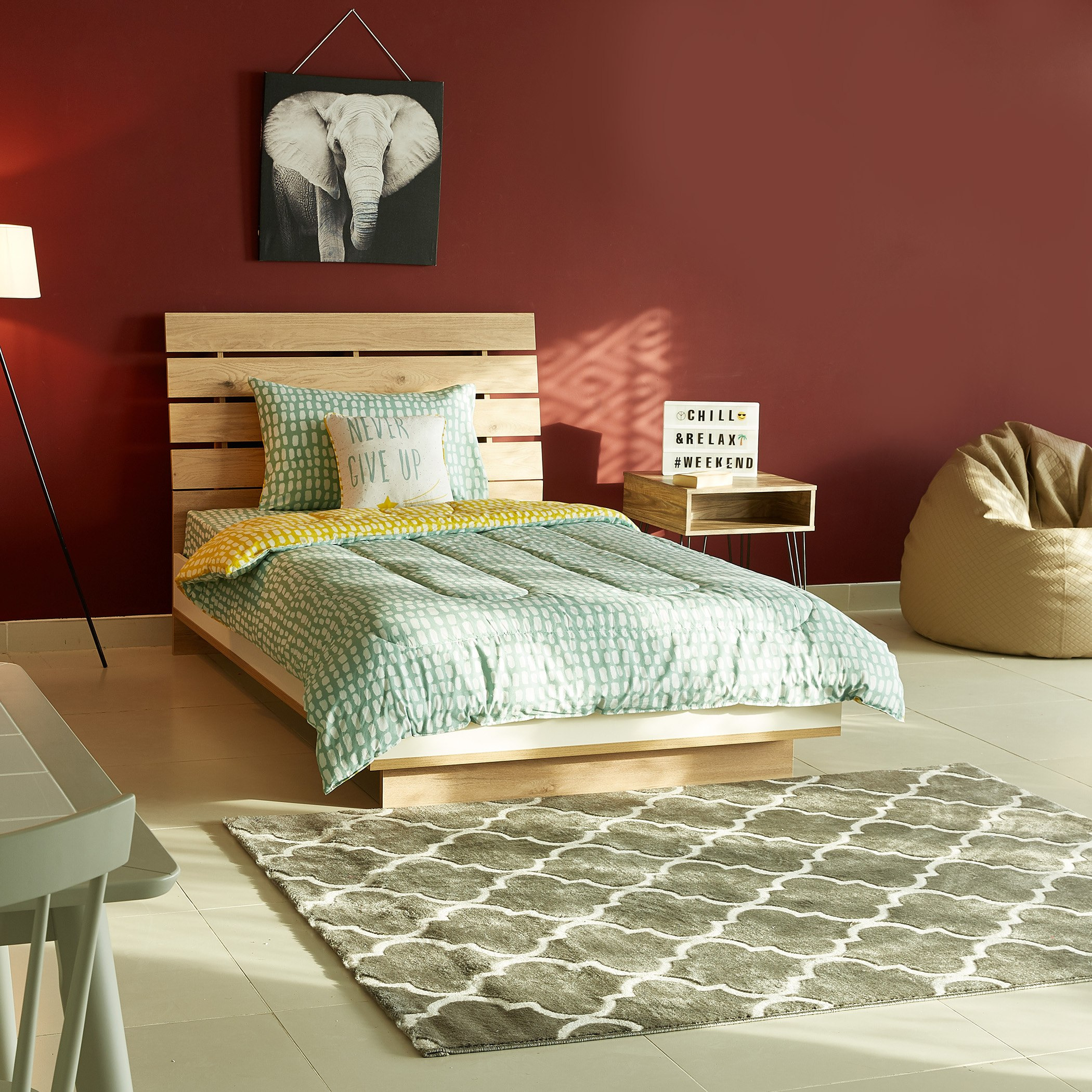طقم أغطية لحاف قطنية مزودج 4 قطع - 160x220 سم-hbxhomeware-hbxkidsandyouth-image-4
