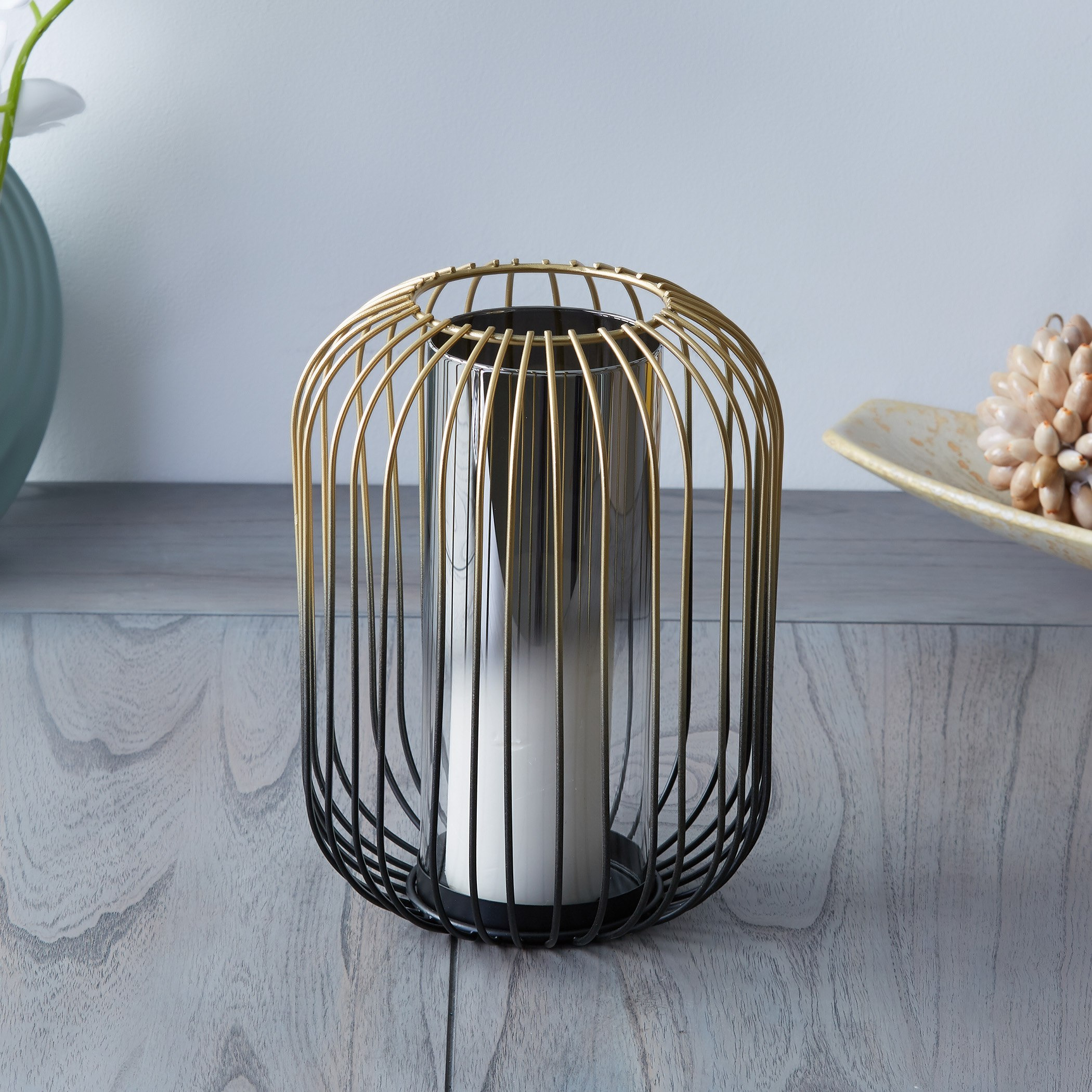 حامل شموع معدني مع  اكواب زجاجية-hbxlivingroom-decorandaccessories-candleholders-image-2