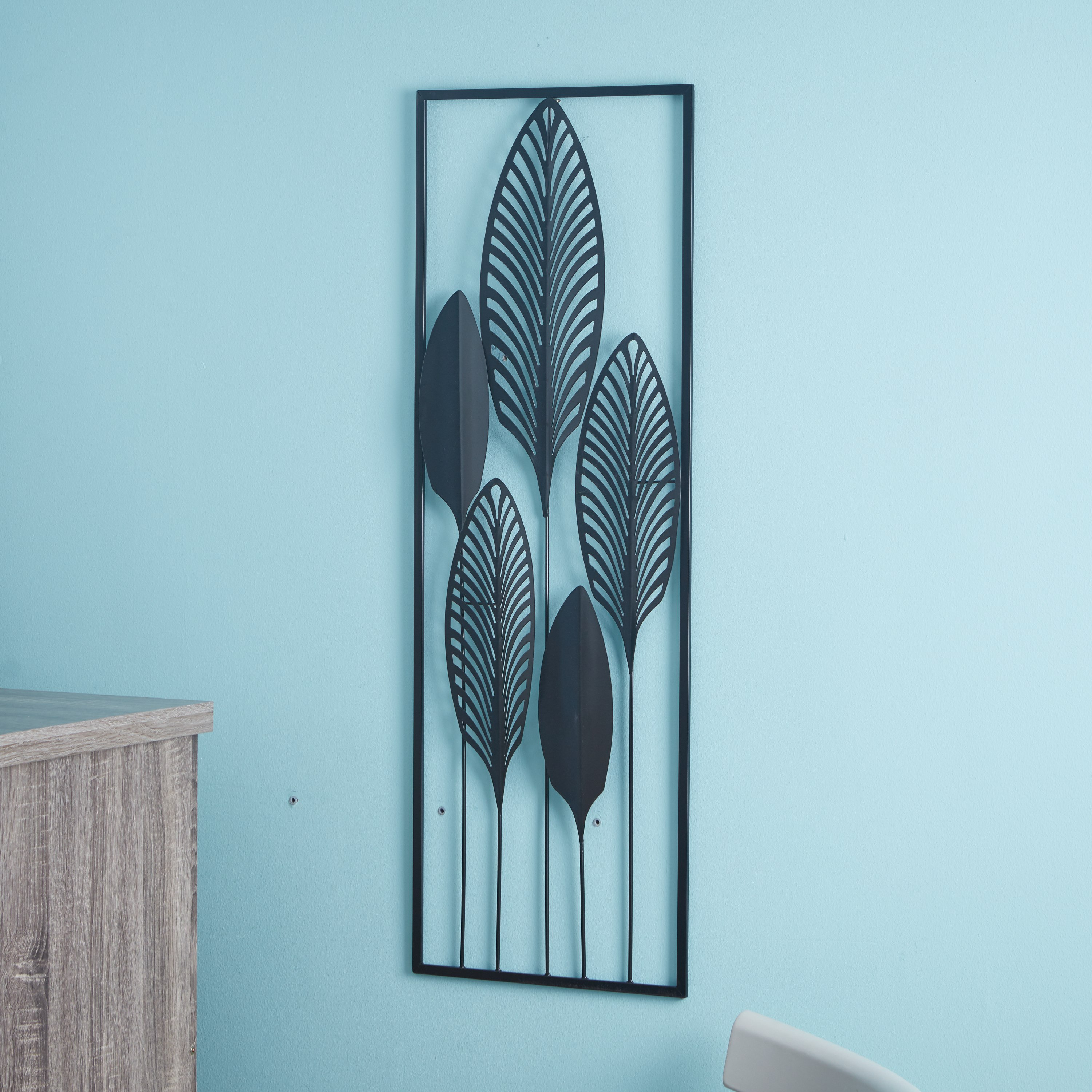 زينة حائط معدنية على شكل أوراق شجر-hbxdiningroom-walldecor-wallart-image-2