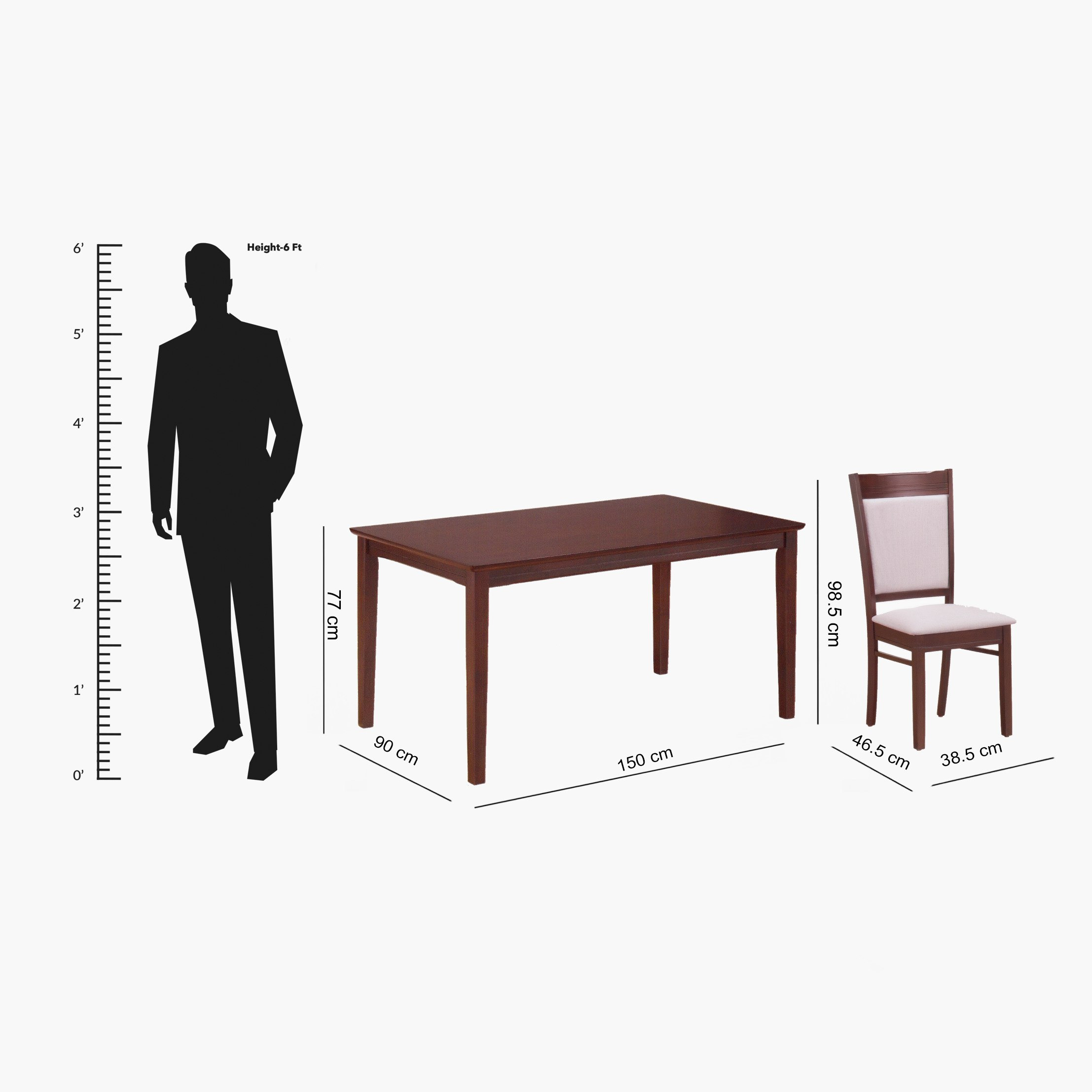Lavon 6-Seater Dining Set-hbxfurniture-diningtablesandsets-diningsets-sixseater-image-4