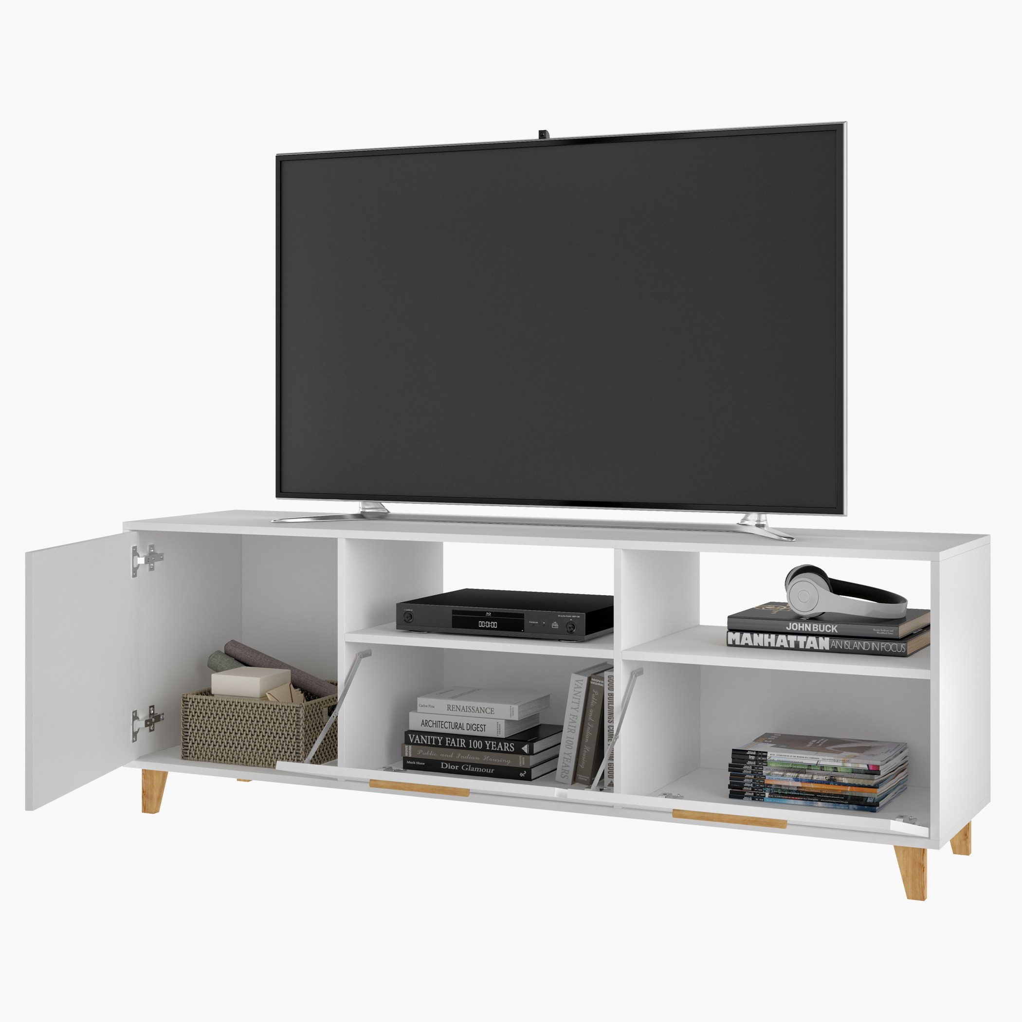 وحدة تلفاز منخفضة بدرج واحد لأجهزة تلفاز حتى 65 بوصة من سلفادور-hbxlivingroom-mediaunitsandstorage-tvunits-image-7