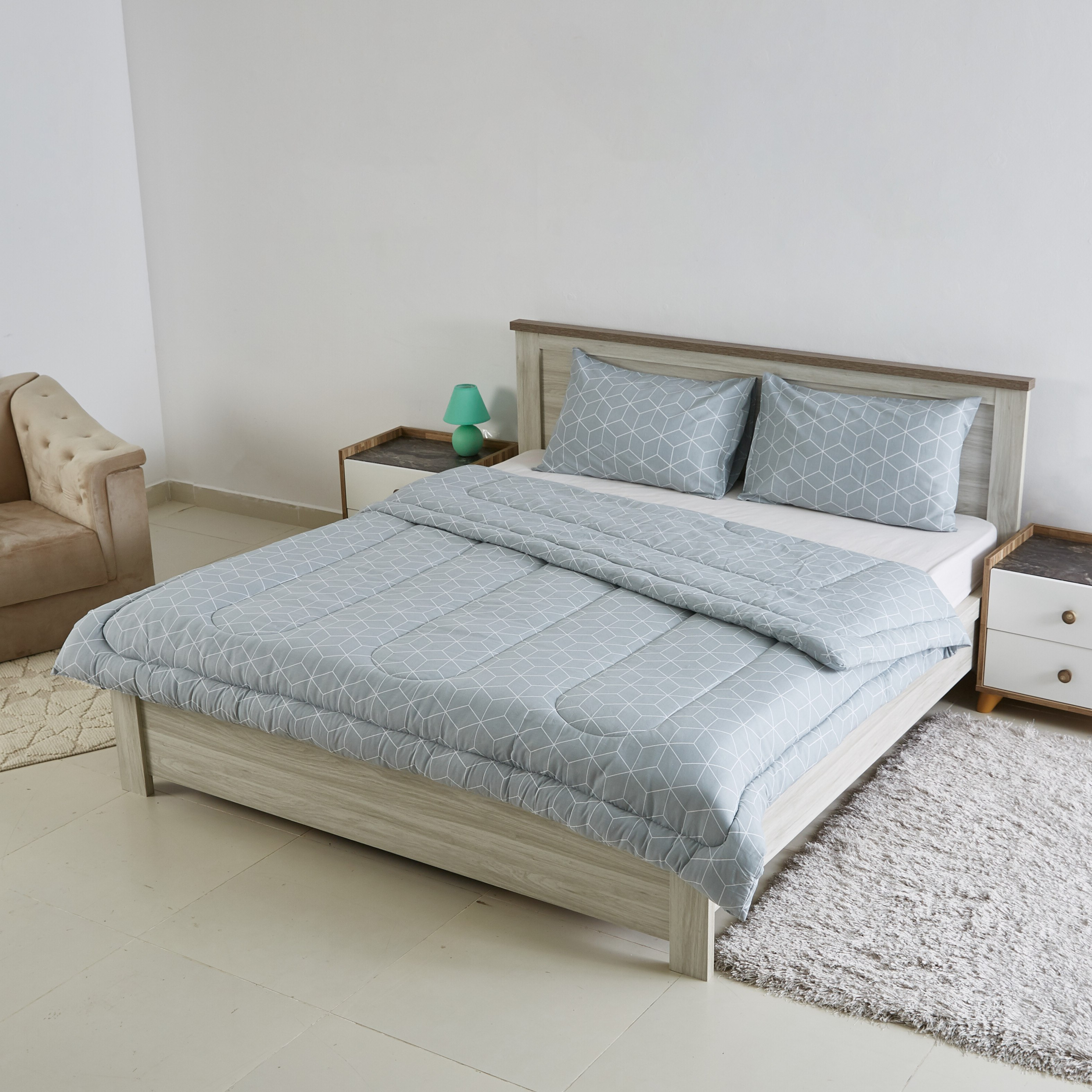 طقم لحاف كينج 5 قطع بطبعات مكعبات من جيان - 220x240 سم-PROMO_HB_AE_B1G1_250925-image-3