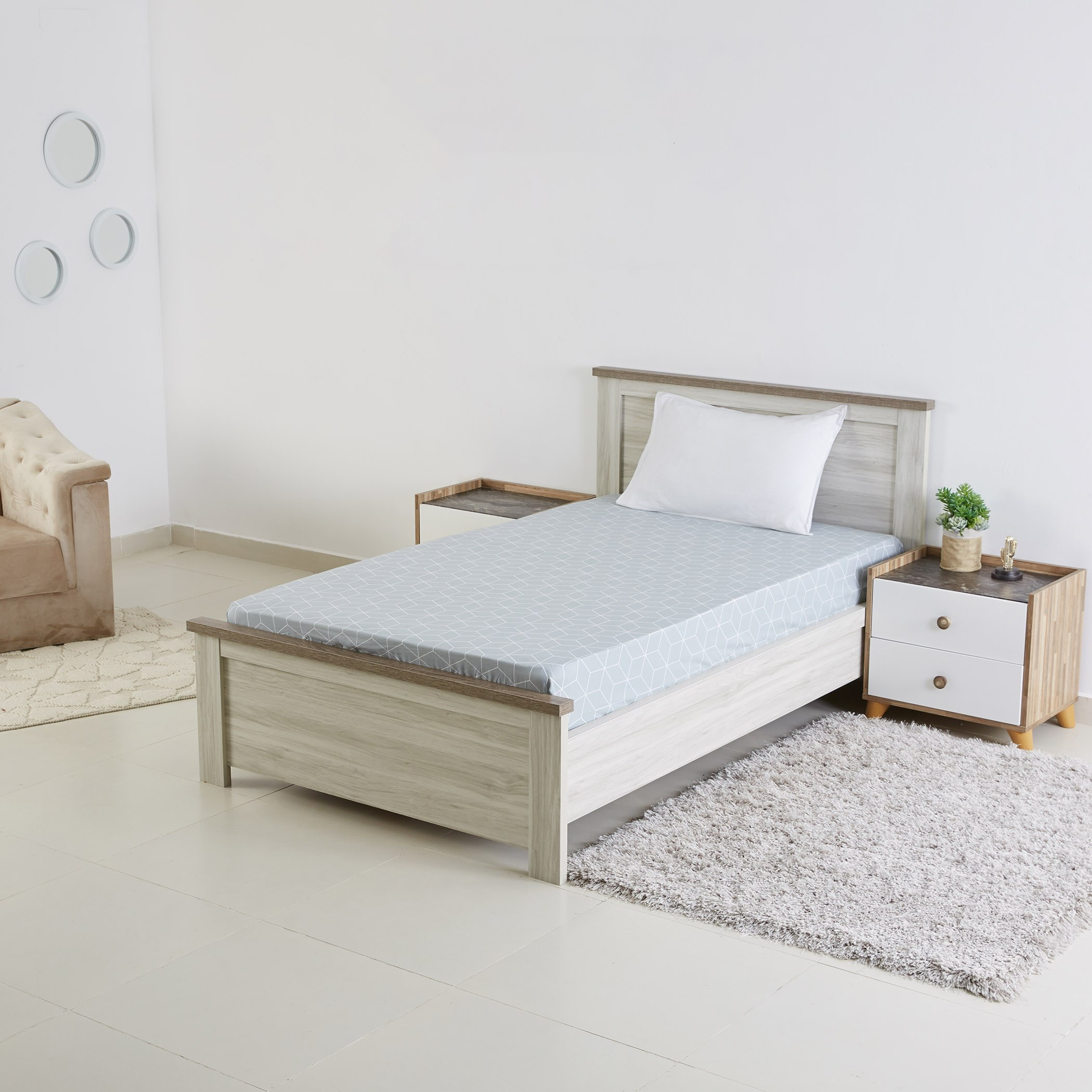 شرشف مطّاطي فردي من جيان- 90x200 سم-hbxhomeware-bedding-fittedsheets-image-4