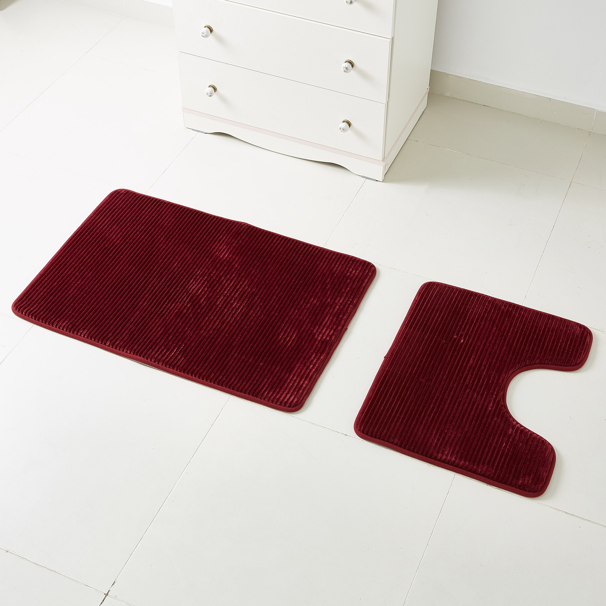 طقم سجادة حمام قطعتين من الإسفنج الحسّاس للضغط من لوكسوت-hbxbedroom-floorcoverings-bathmats-image-1