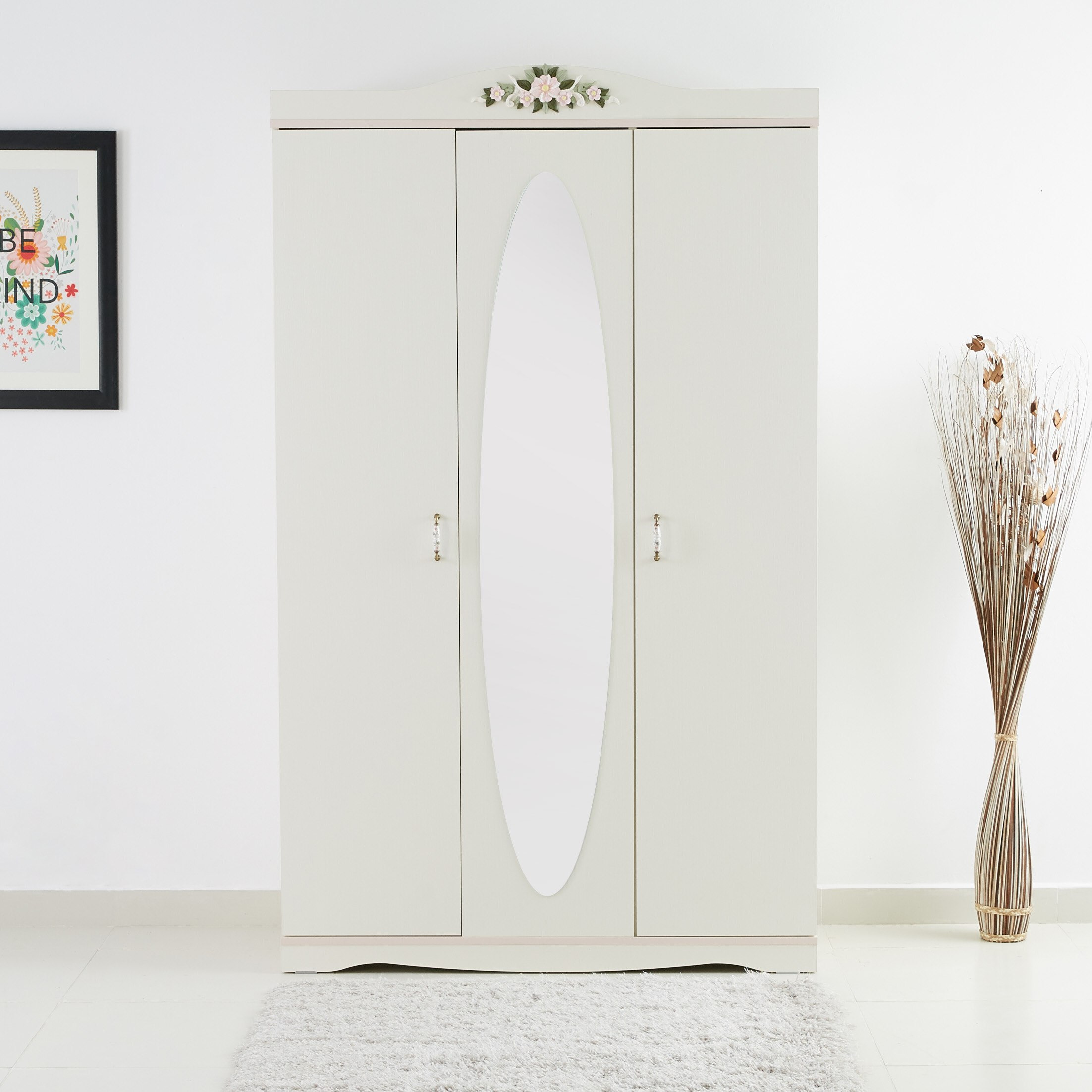 خزانة ملابس بـ3 أبواب مع مرآة من كاميليا-hbxfurniture-wardrobes-image-3