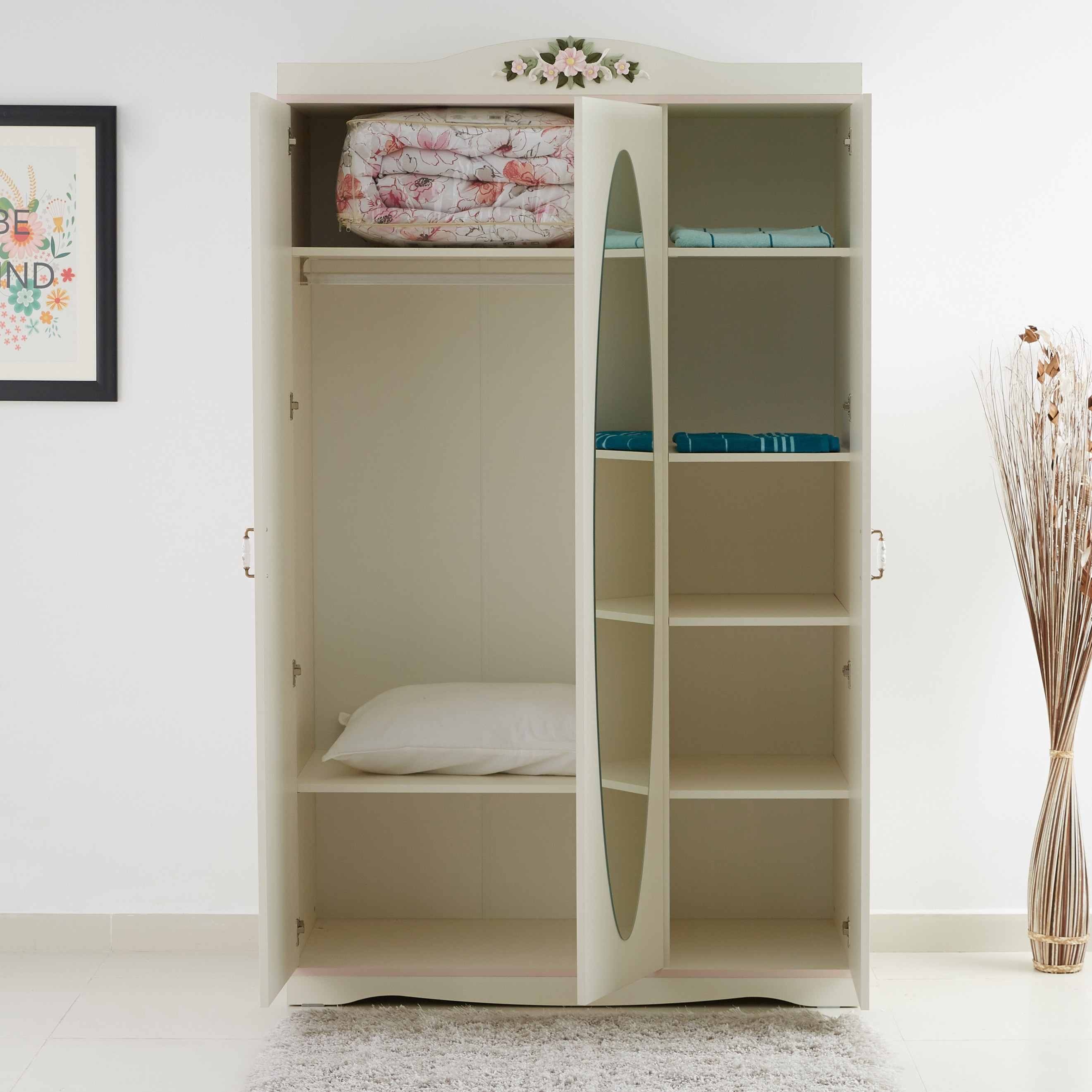 خزانة ملابس بـ3 أبواب مع مرآة من كاميليا-hbxfurniture-wardrobes-image-4