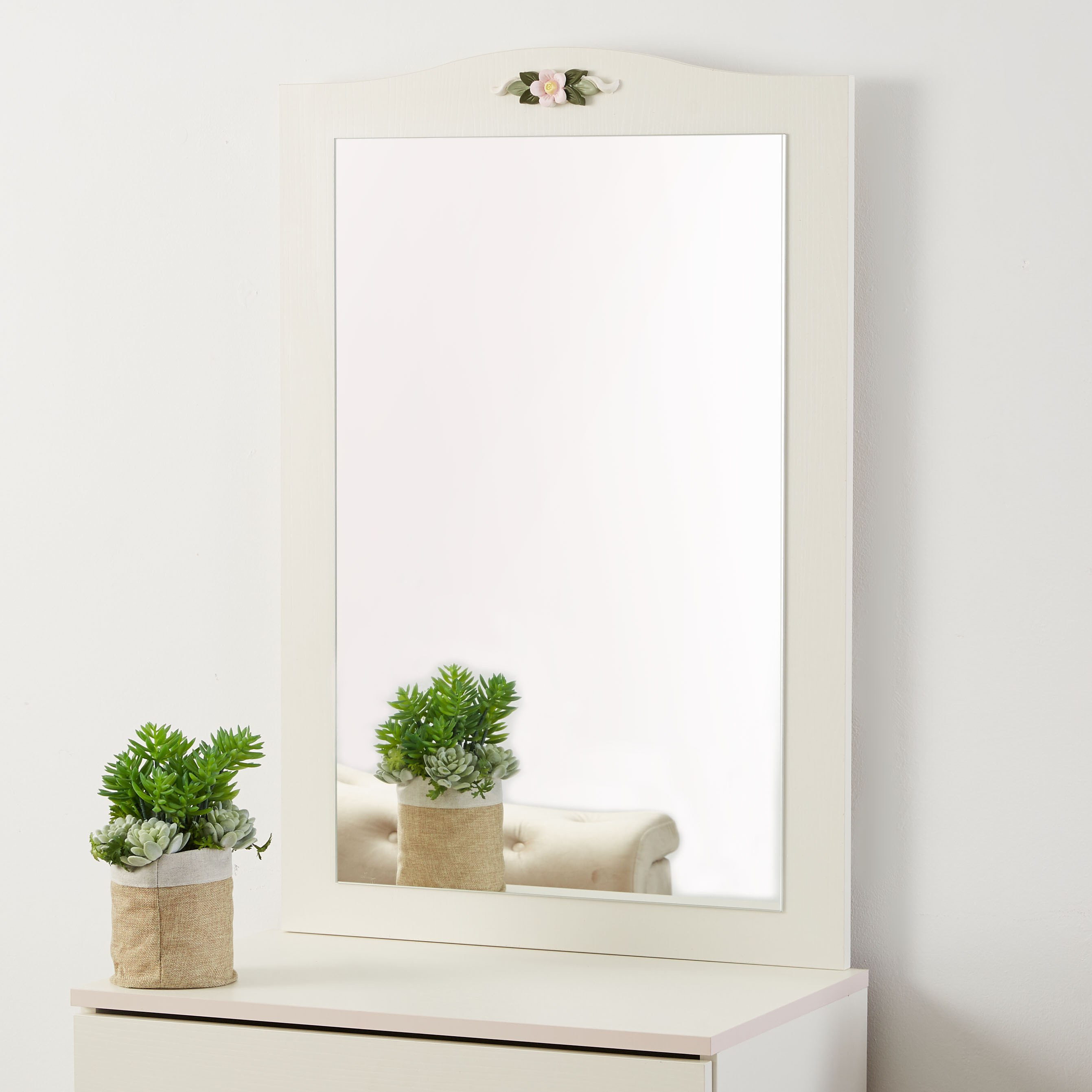 مرآة بتفاصيل أزهار بدون طاولة تزيين من كاميليا-hbxfurniture-kidsroom-kidsdressersandmirrors-image-2