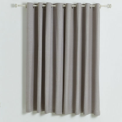 Abstract White-Brushed Extendable Curtain Rod - 132-365 cms