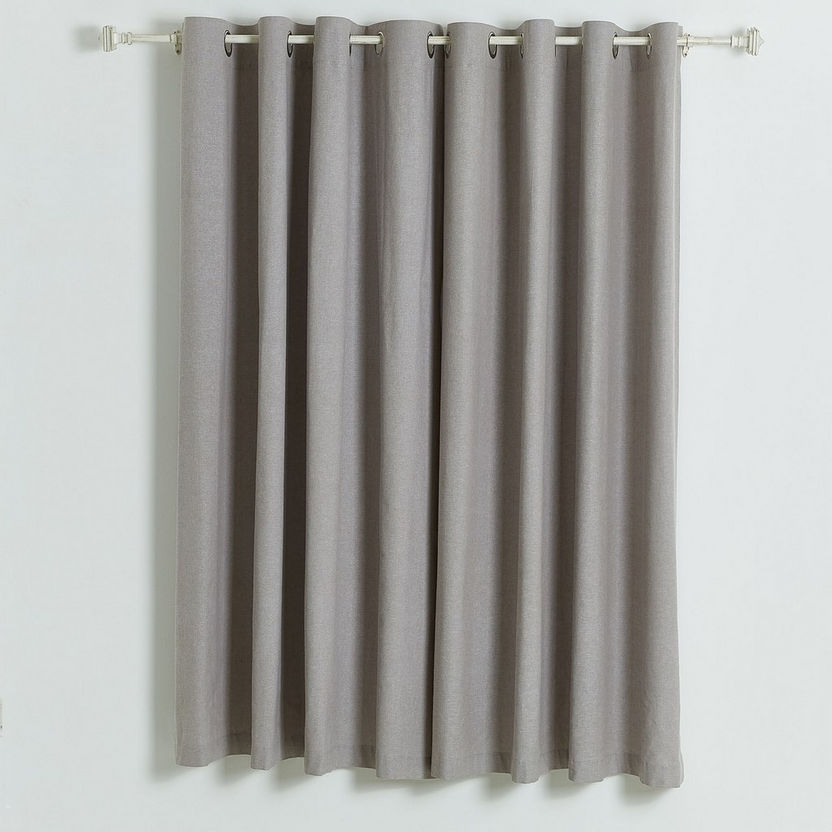Abstract White-Brushed Extendable Curtain Rod - 132-365 cm-Rods-image-3