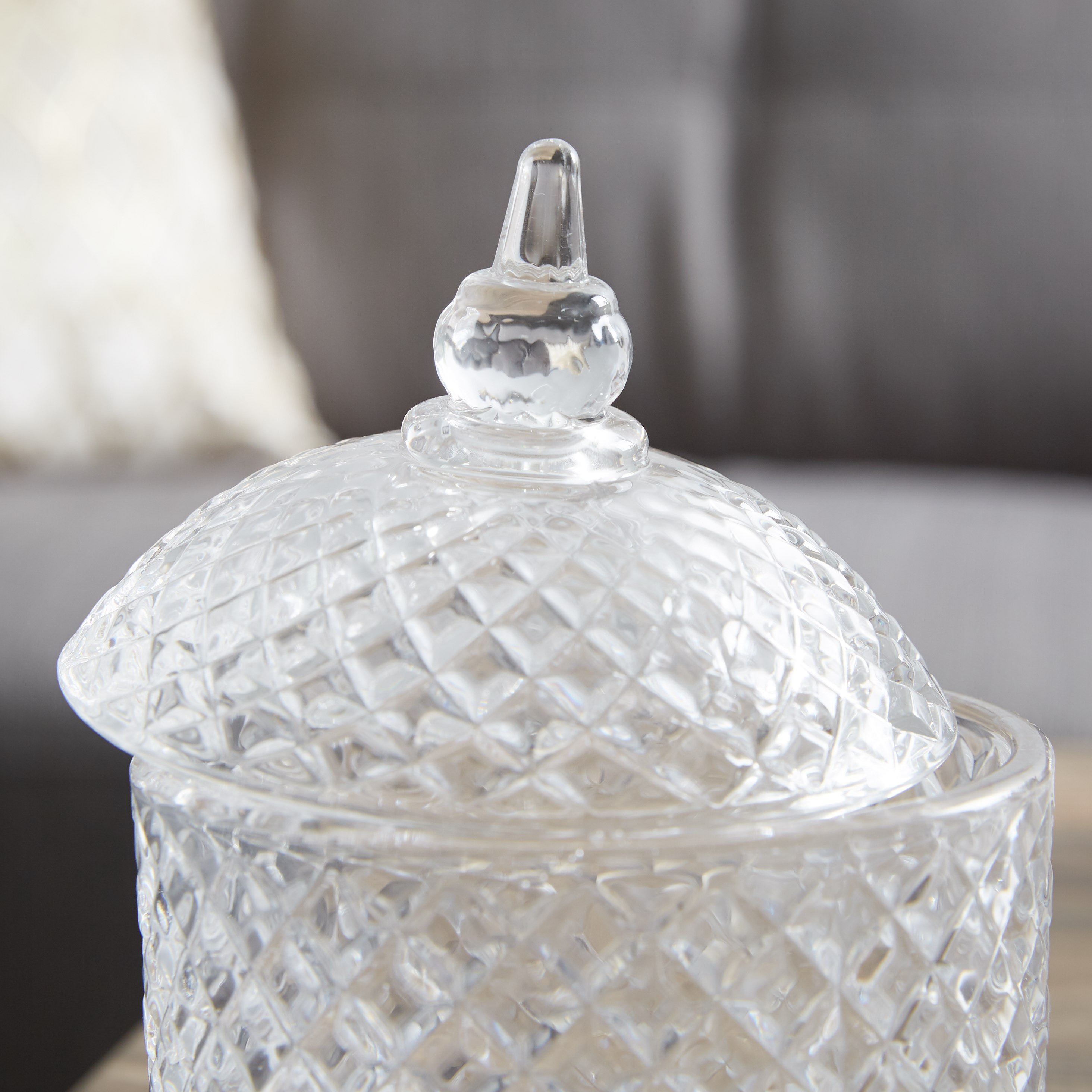 Crystal Cut Candy Jar with Lid-hbxdecorandfurnishings-tabletop-serveware-image-3
