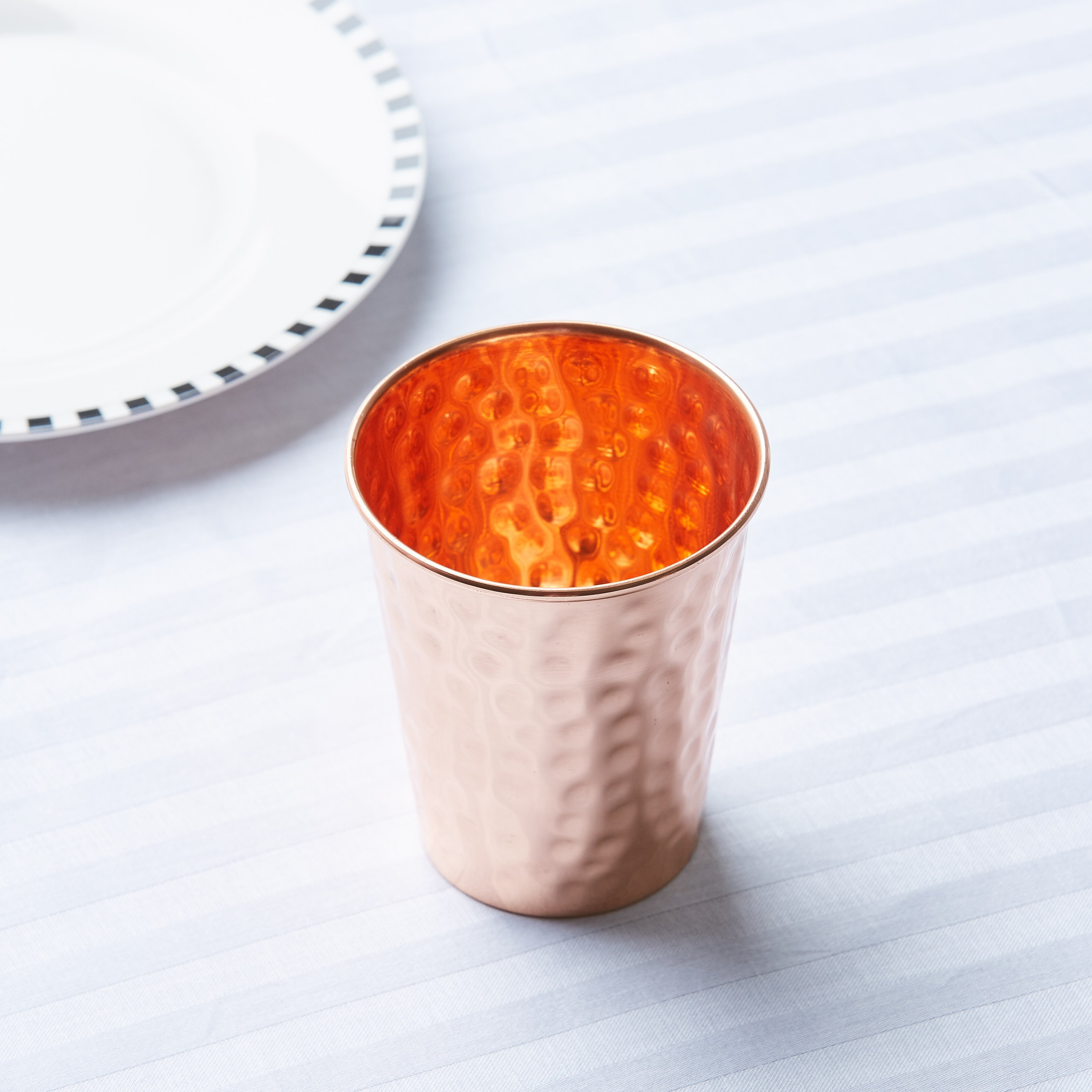 Copper Tumbler with Hammered Finish-hbxhomeware-hbxkitchen-image-2