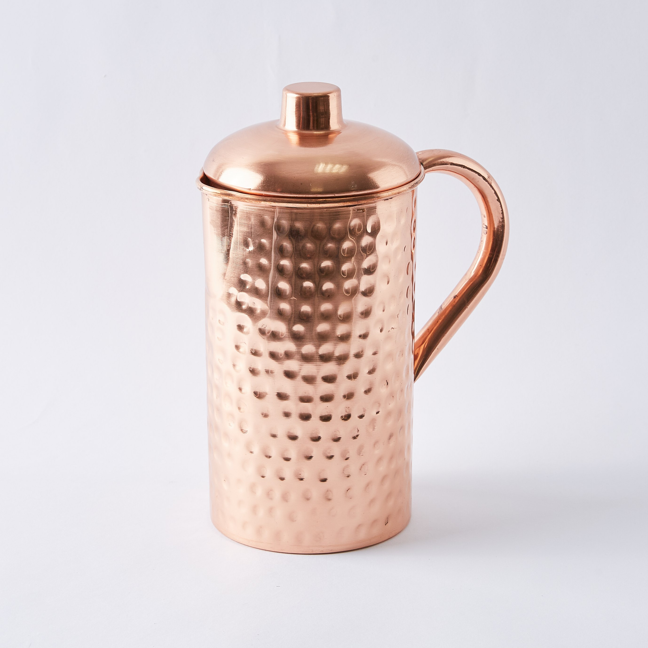 Copper Jug with Hammered Finish - 1.5 L-hbxdecorandfurnishings-tabletop-serveware-image-5