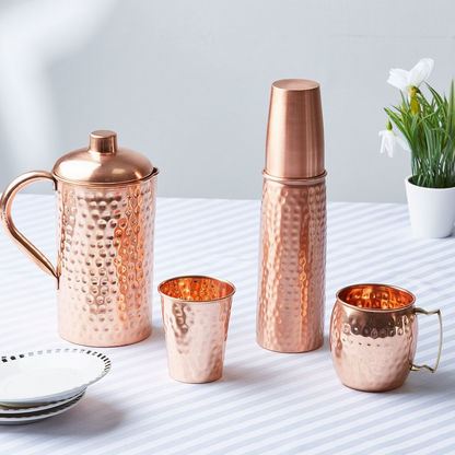 Essence Copper Mule Mug with Hammered Finish - 400 ml-Coffee and Tea Sets-image-5