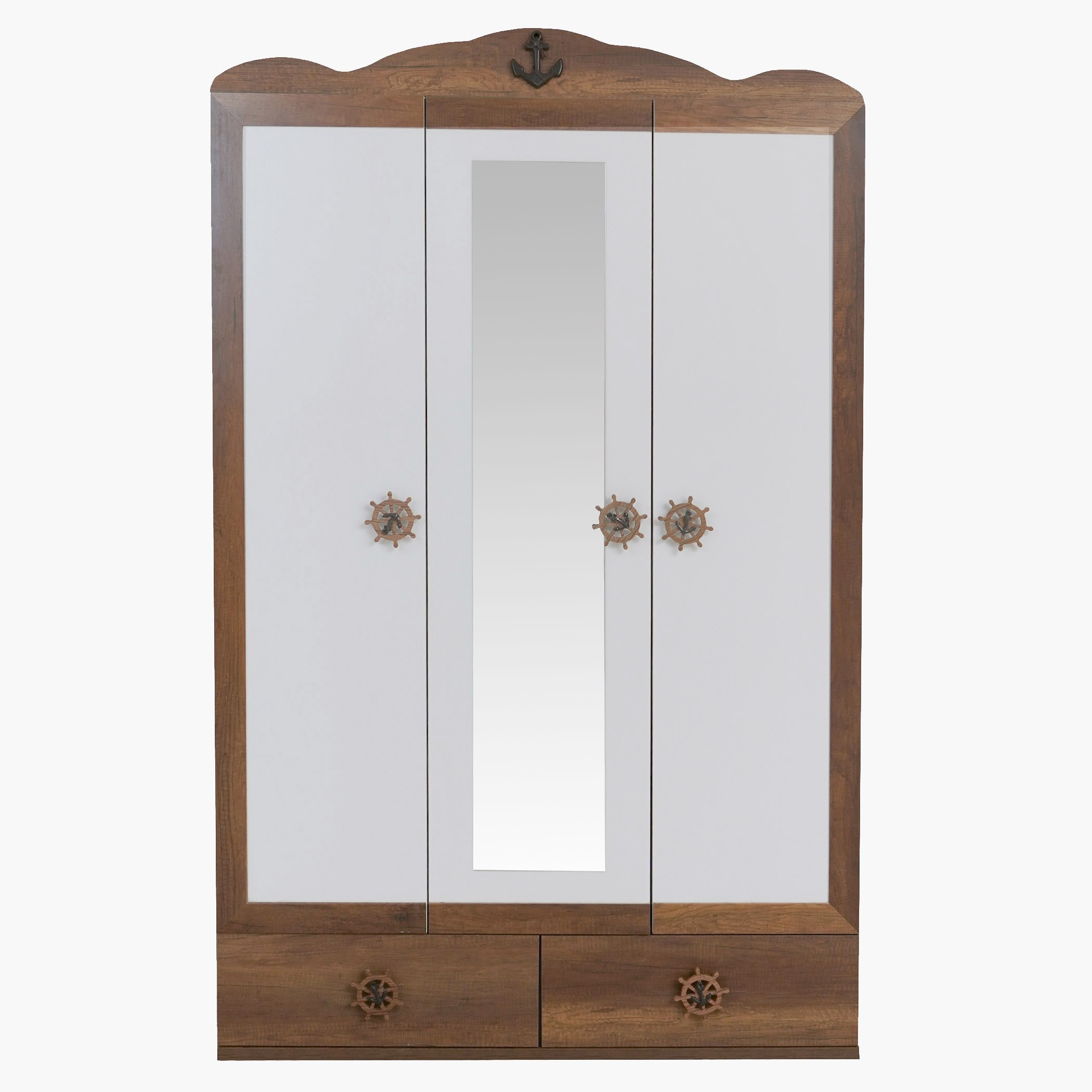 خزانة ملابس 3 أبواب بدرجين ومرآة - كابتن من موڤو-hbxfurniture-wardrobes-image-2