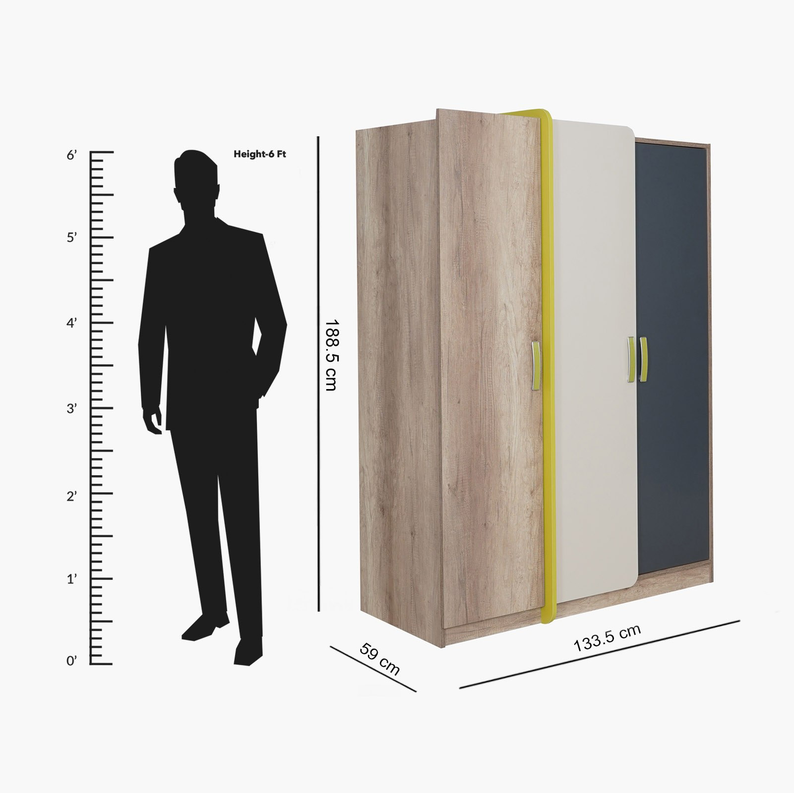 خزانة ملابس بثلاثة أدراج - ميونيخ من موڤو -hbxfurniture-wardrobes-image-7