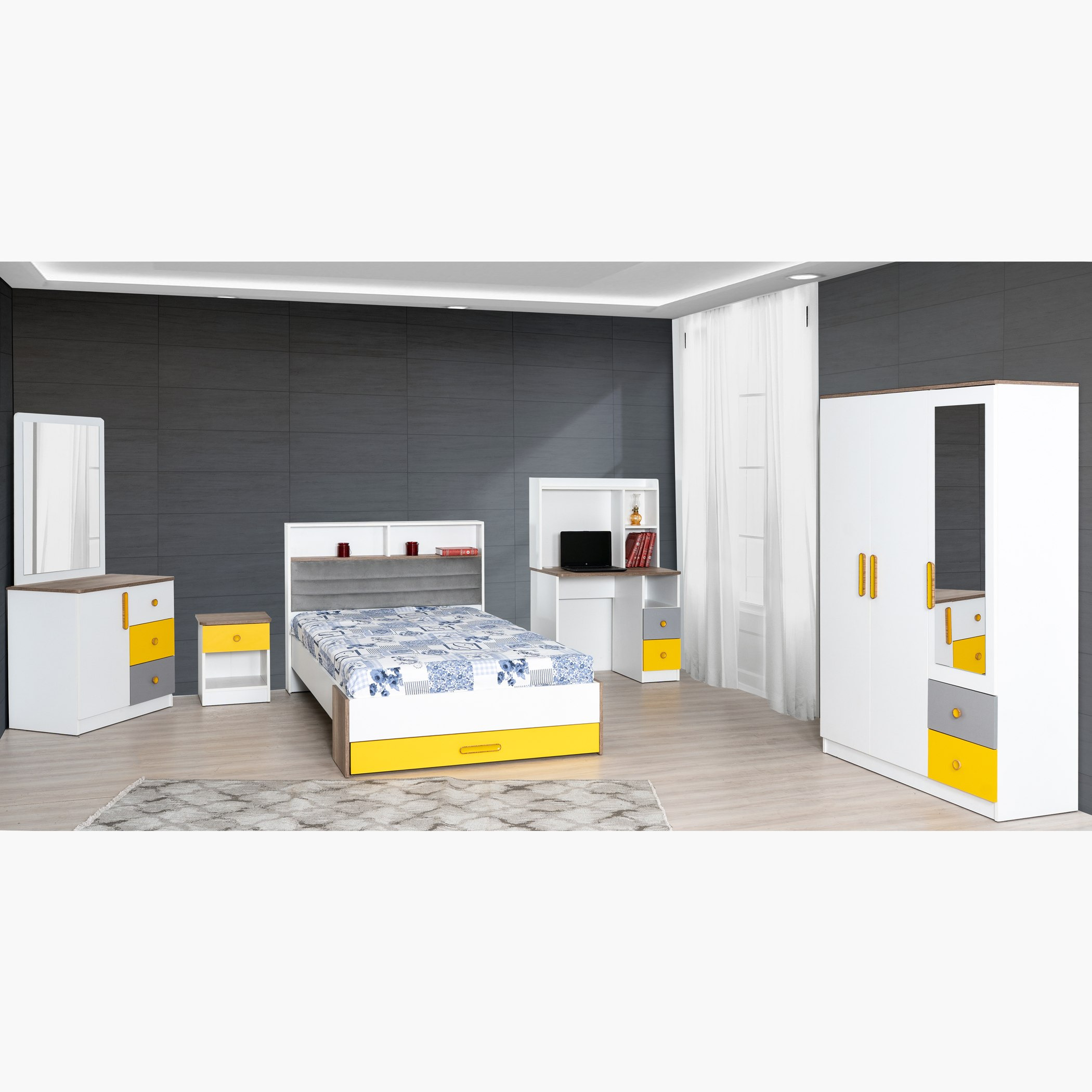خزانة ملابس بدرجين وثلاثة أبواب مع مرآة من ساني-hbxfurniture-wardrobes-image-7
