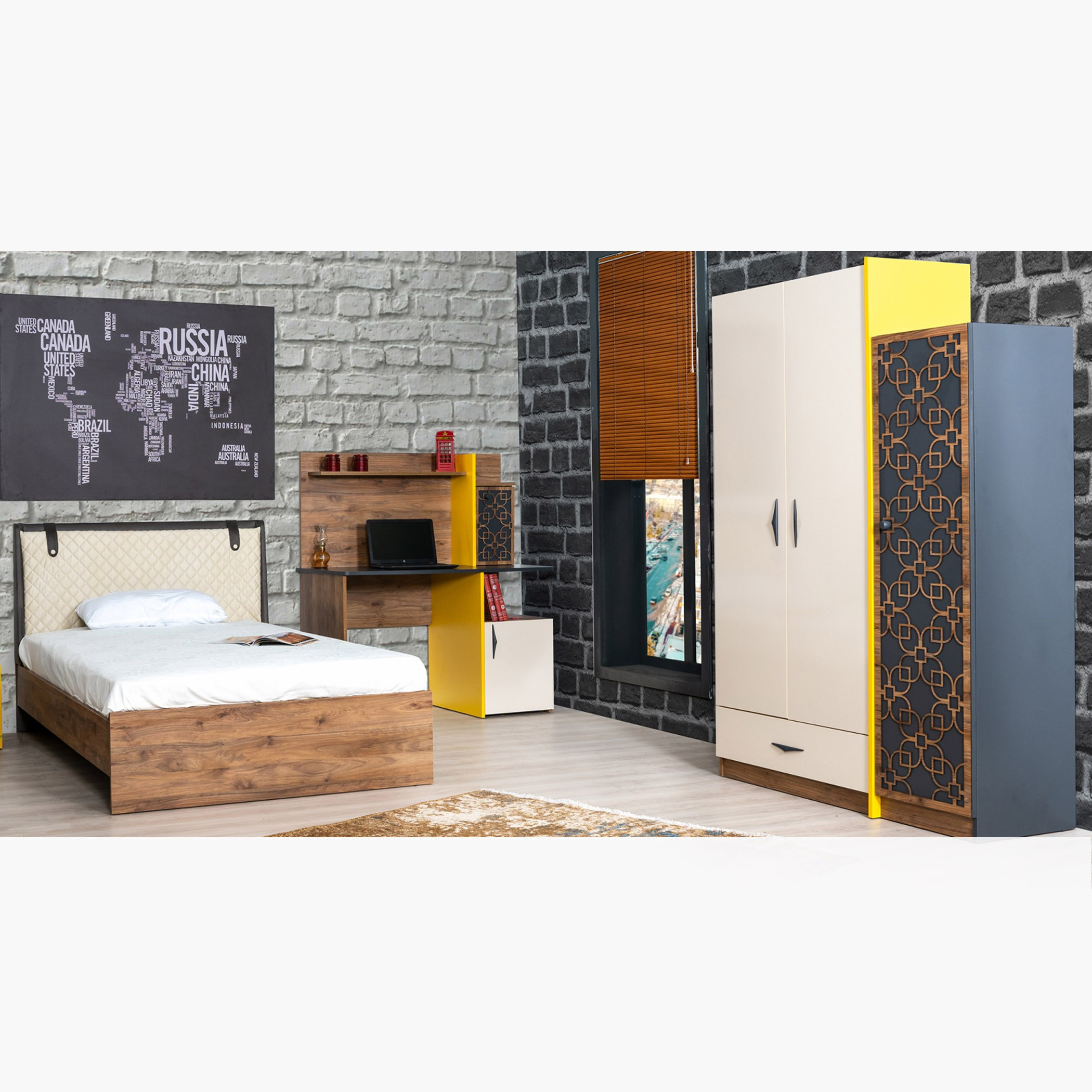 خزانة ملابس 3 أدراج ودرج واحد - تانيا من موڤو-hbxfurniture-wardrobes-image-7