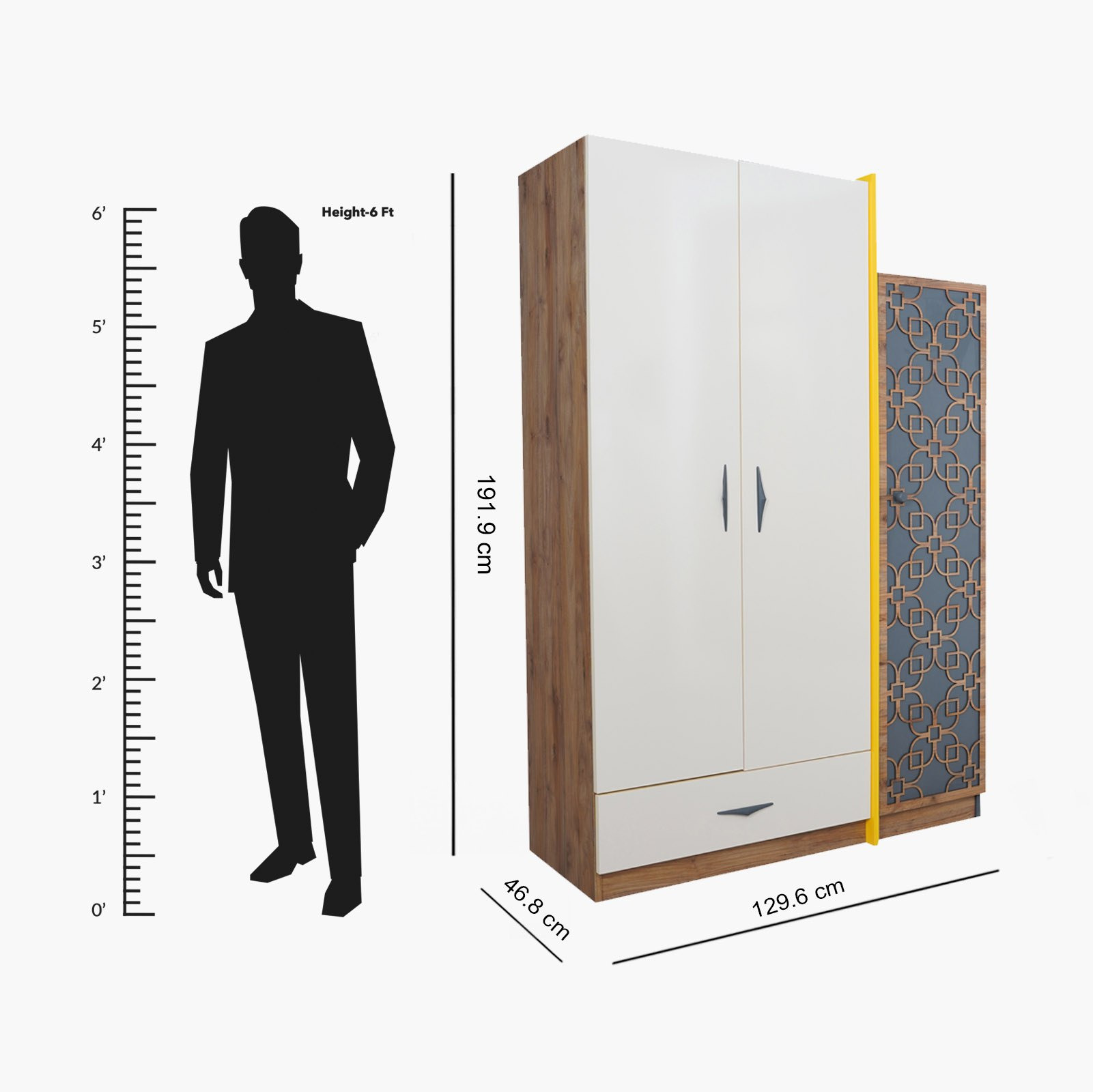 خزانة ملابس 3 أدراج ودرج واحد - تانيا من موڤو-hbxfurniture-wardrobes-image-8