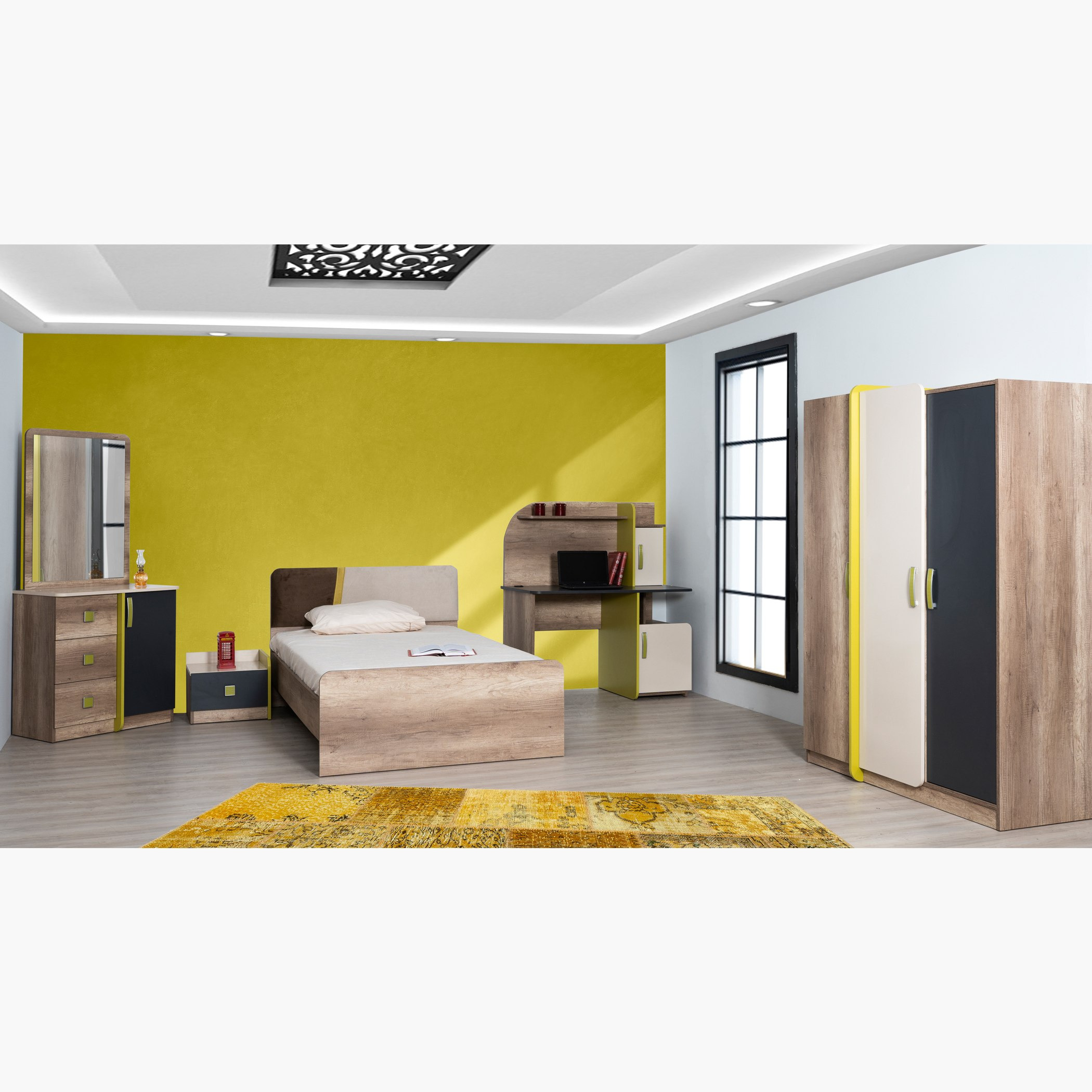 طاولة سرير جانبيّة بدرج واحد - ميونيخ من موڤو -hbxkidsandyouth-nightstands-image-6