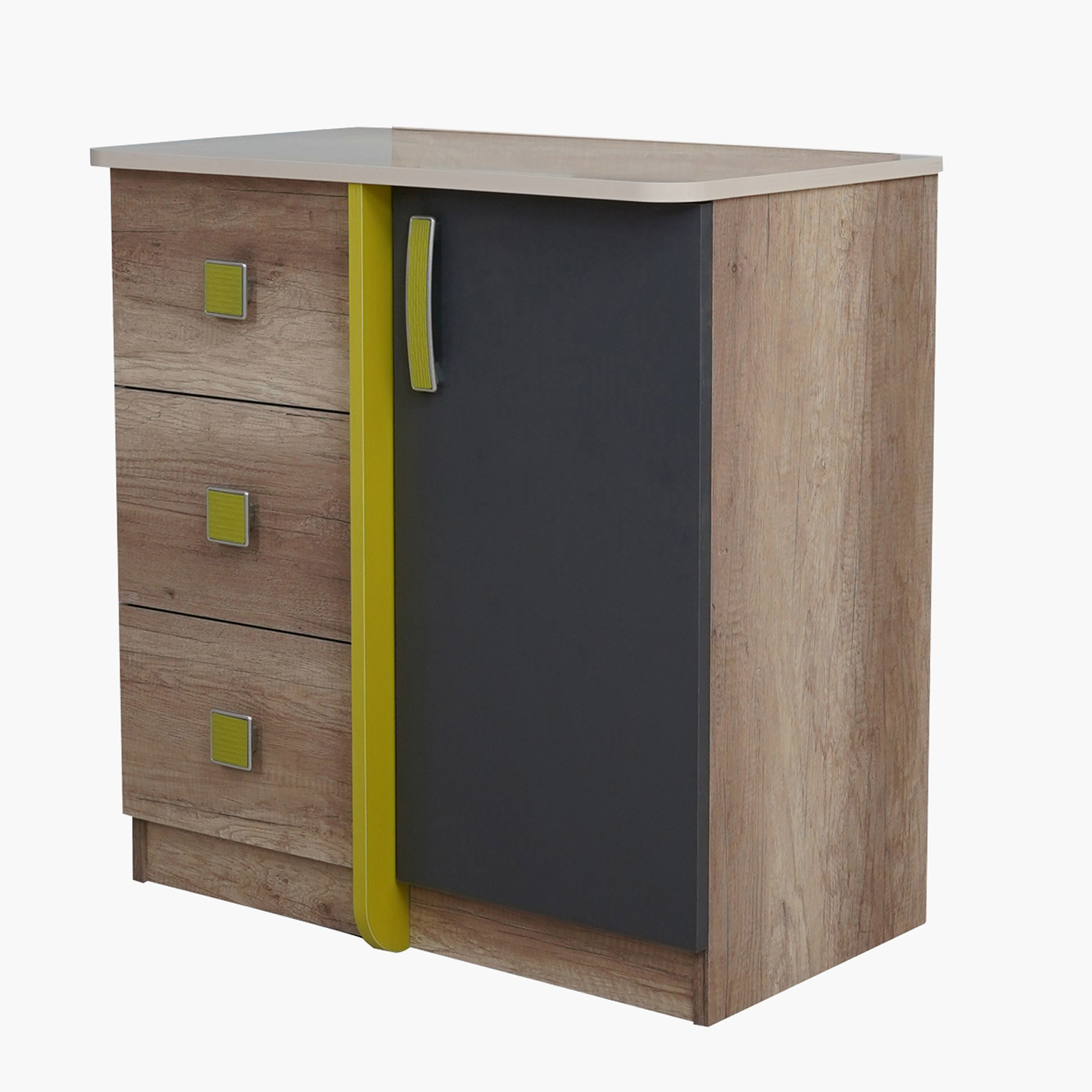 طاولة تزيين بباب واحد وثلاثة أدراج دون مرآة - ميونيخ من موڤو-hbxfurniture-kidsroom-kidsdressersandmirrors-image-4