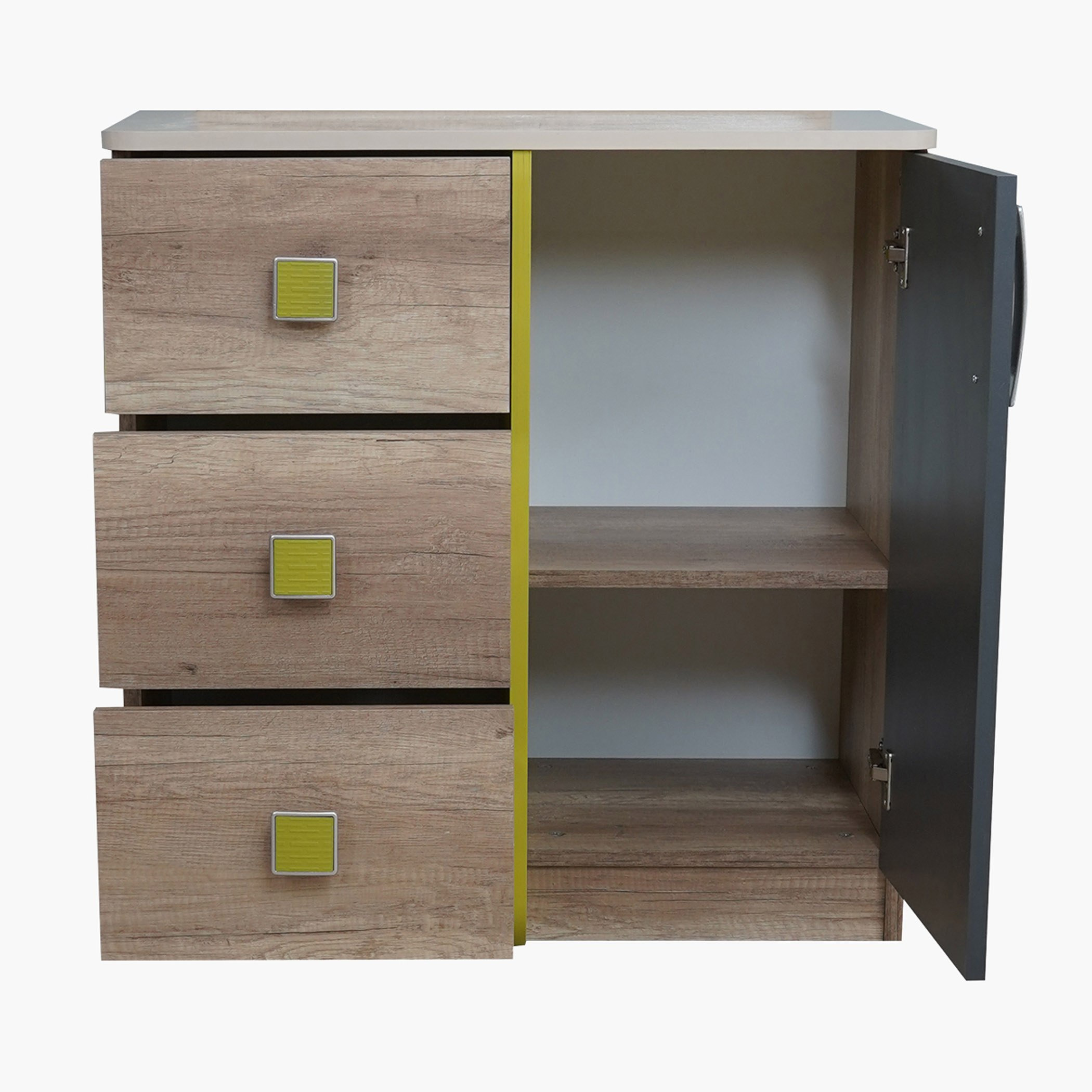 طاولة تزيين بباب واحد وثلاثة أدراج دون مرآة - ميونيخ من موڤو-hbxfurniture-kidsroom-kidsdressersandmirrors-image-5