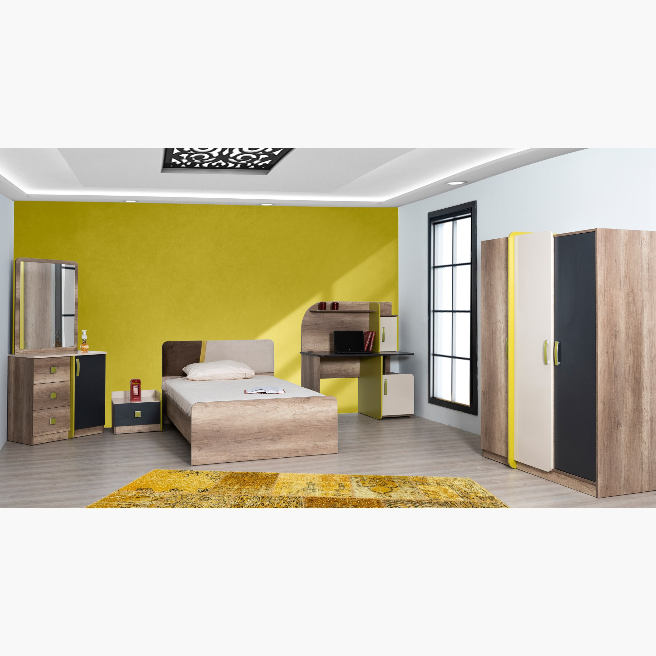 طاولة تزيين بباب واحد وثلاثة أدراج دون مرآة - ميونيخ من موڤو-hbxfurniture-kidsroom-kidsdressersandmirrors-image-9