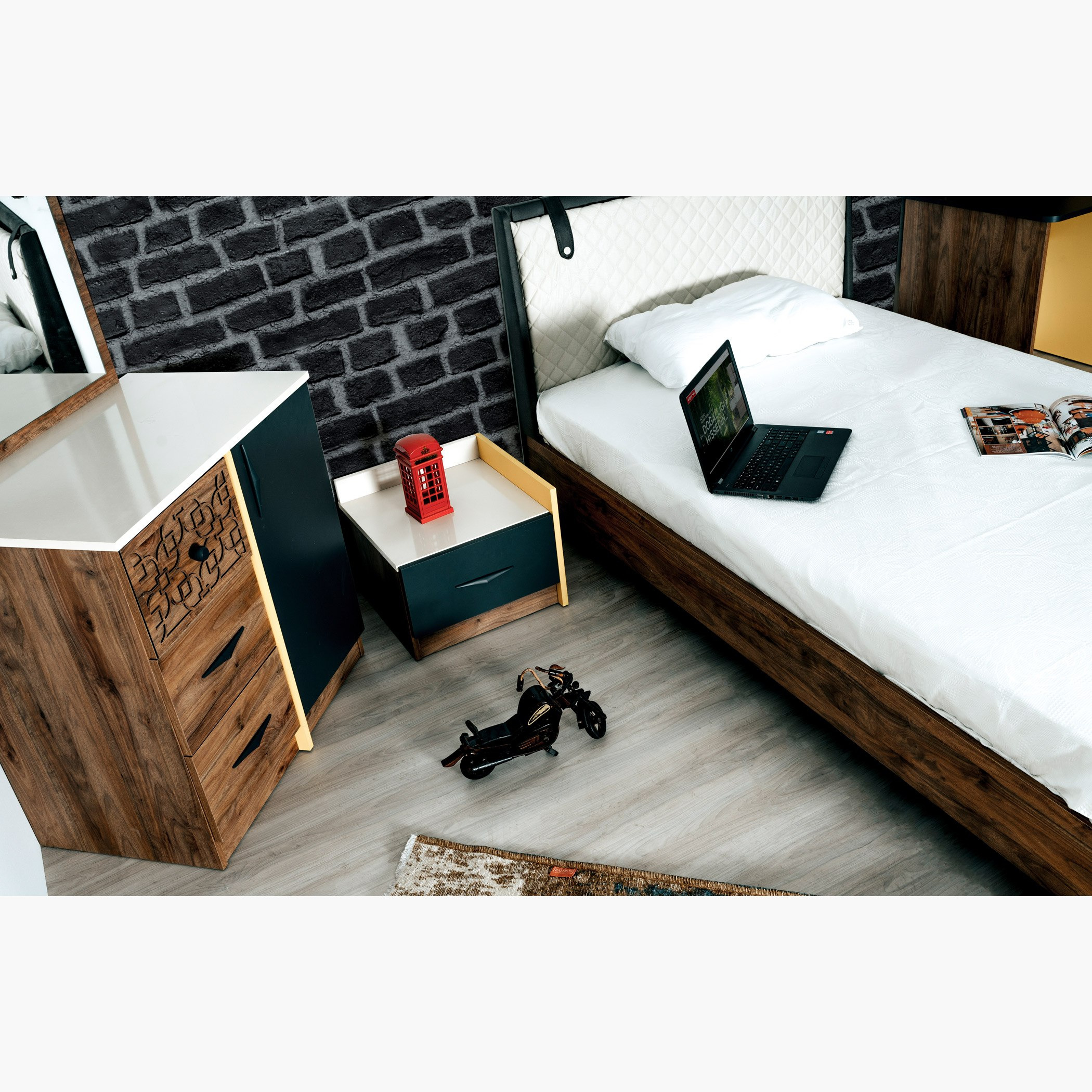 طاولة سرير جانبيّة بدرج واحد - تانيا من موڤو -hbxkidsandyouth-nightstands-image-1
