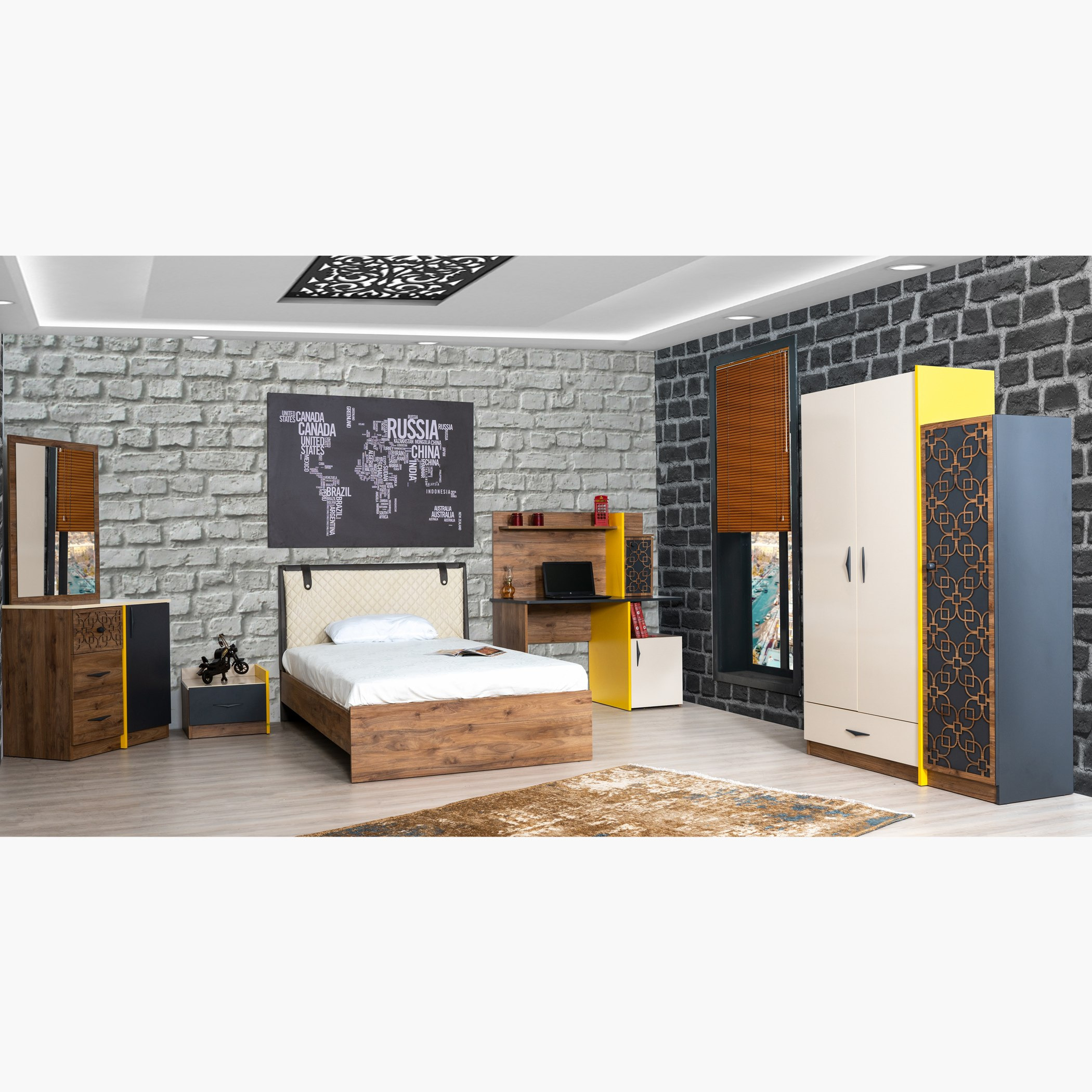مرآة مستطيلة دون طاولة تزيين - تانيا من موڤو-hbxfurniture-kidsroom-kidsdressersandmirrors-image-4