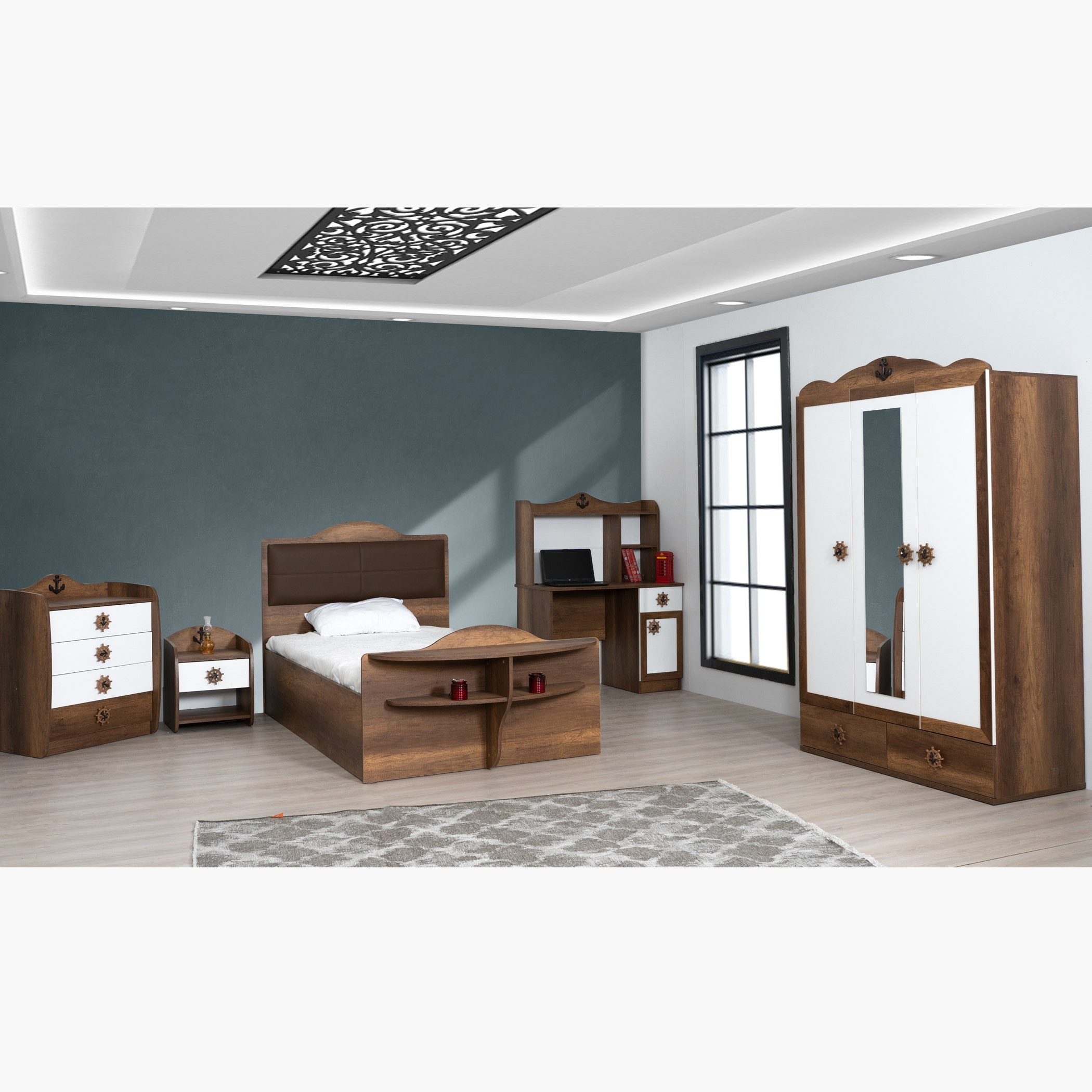 طاولة سرير جانبيّة بدرج واحد - كابتن من موڤو -hbxkidsandyouth-nightstands-image-7