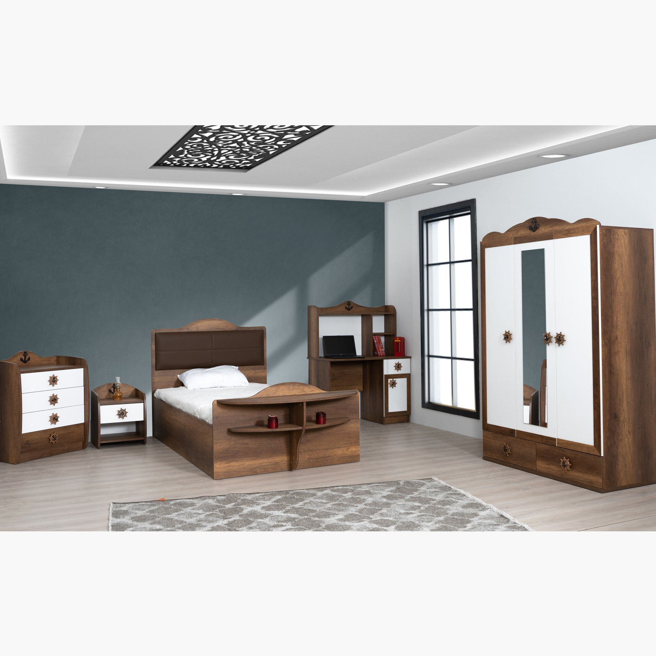 خزانة كتب بدرج واحد - كابتن من موڤو -hbxfurniture-office-bookcases-image-6