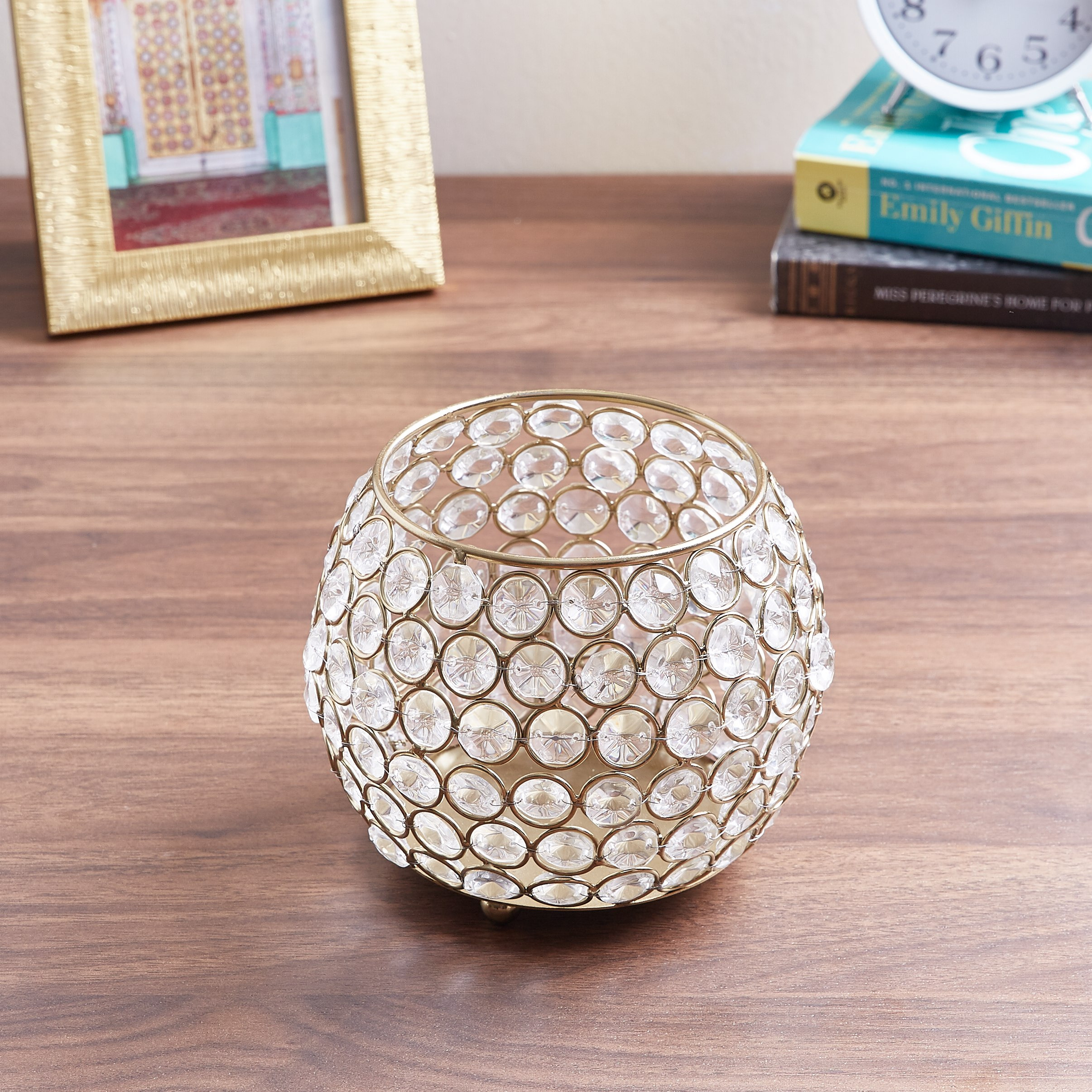 حامل شموع صغيرة  كريستالي من كريستال-hbxlivingroom-decorandaccessories-candleholders-image-1